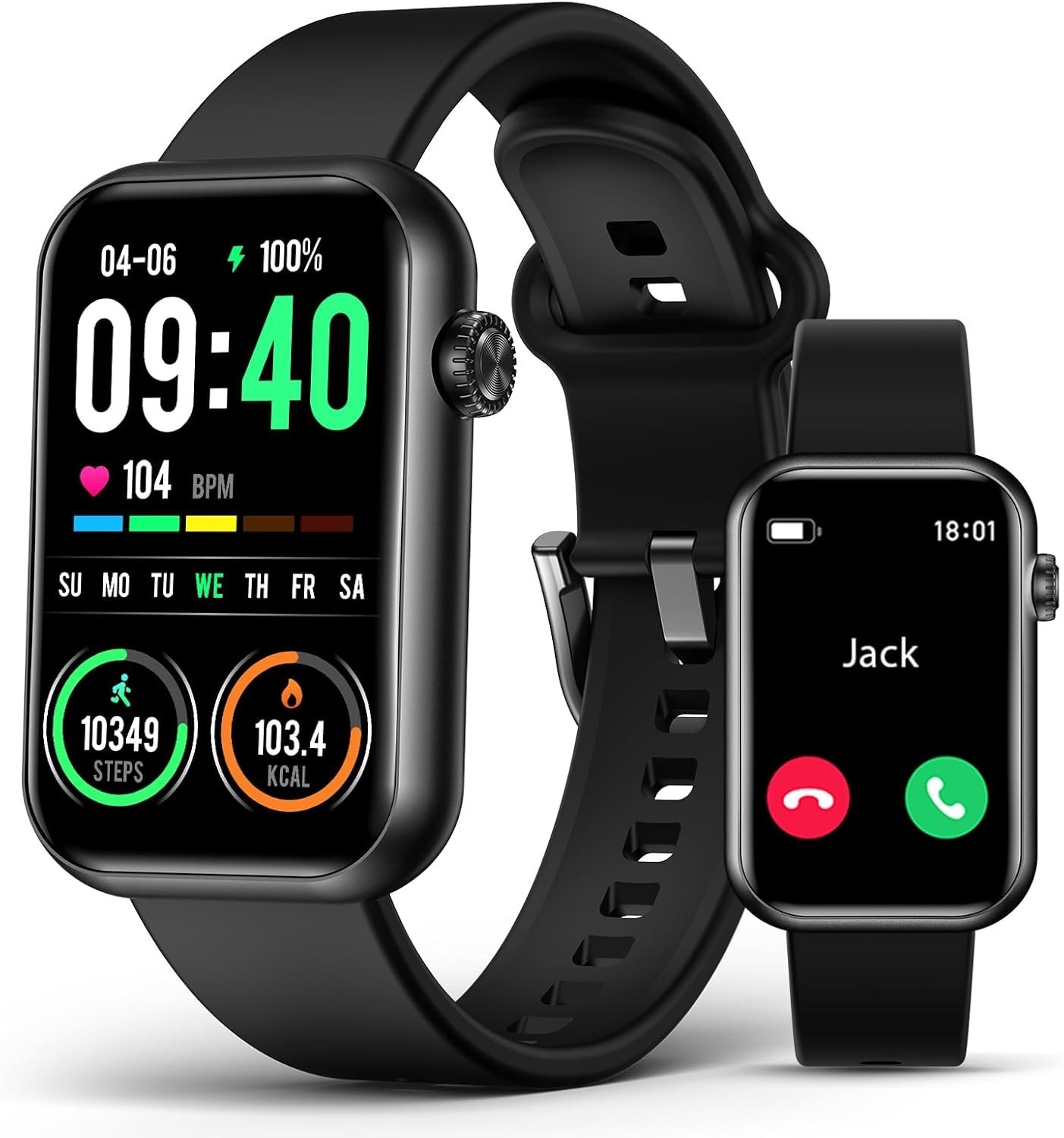 Smart Watch Fitness Tracker Answer/Make Call 24/7 Heart Rate Spo2 Blood Press…