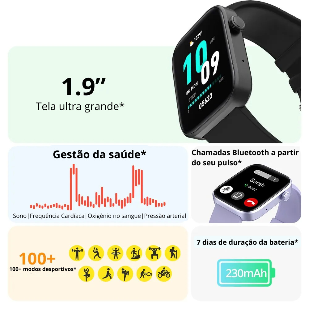 Colmi P71 waterproof smart watch makes calls notifications smart