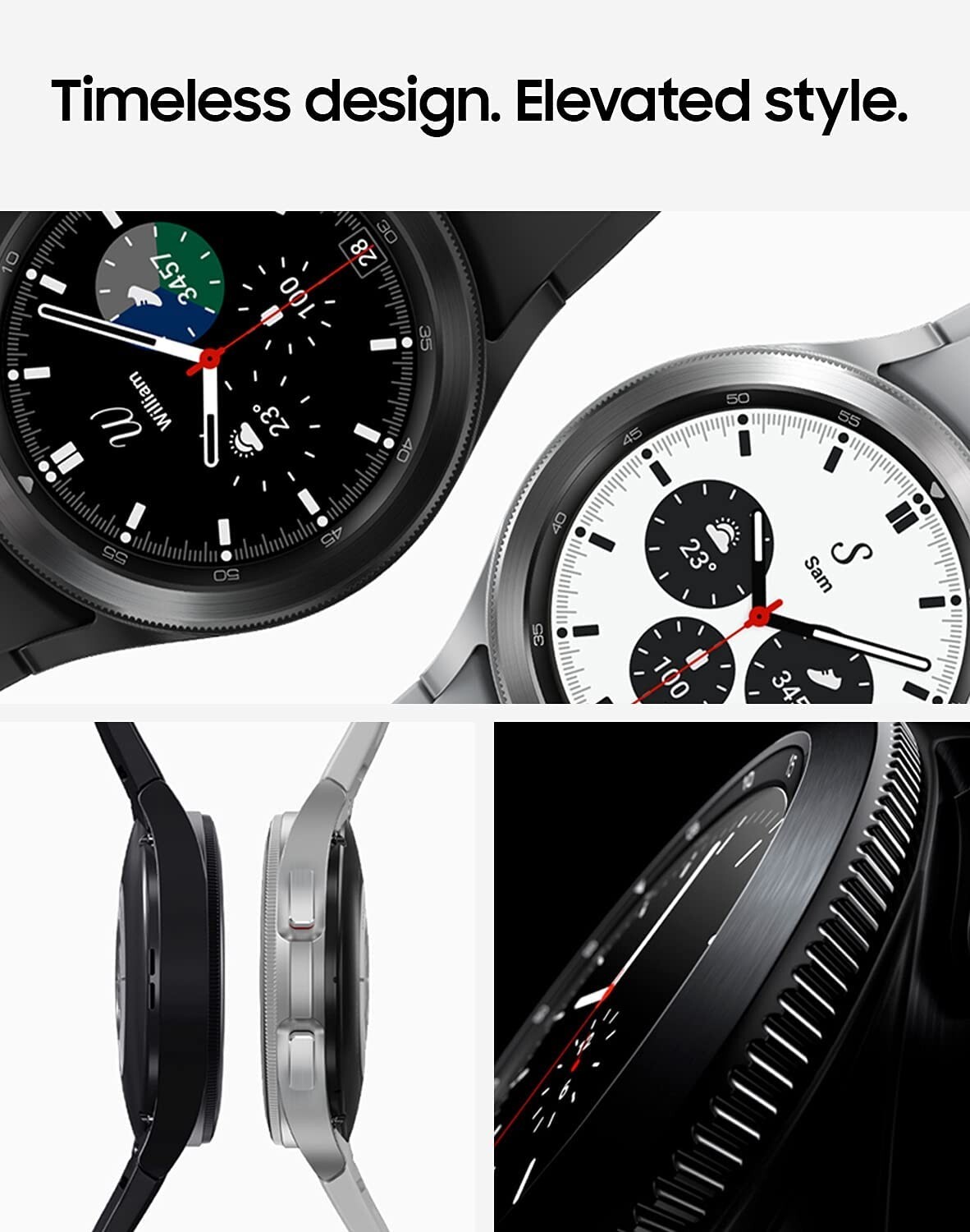 Samsung Galaxy Watch4 Classic Stainless Steel Smartwatch 46mm LTE – Black