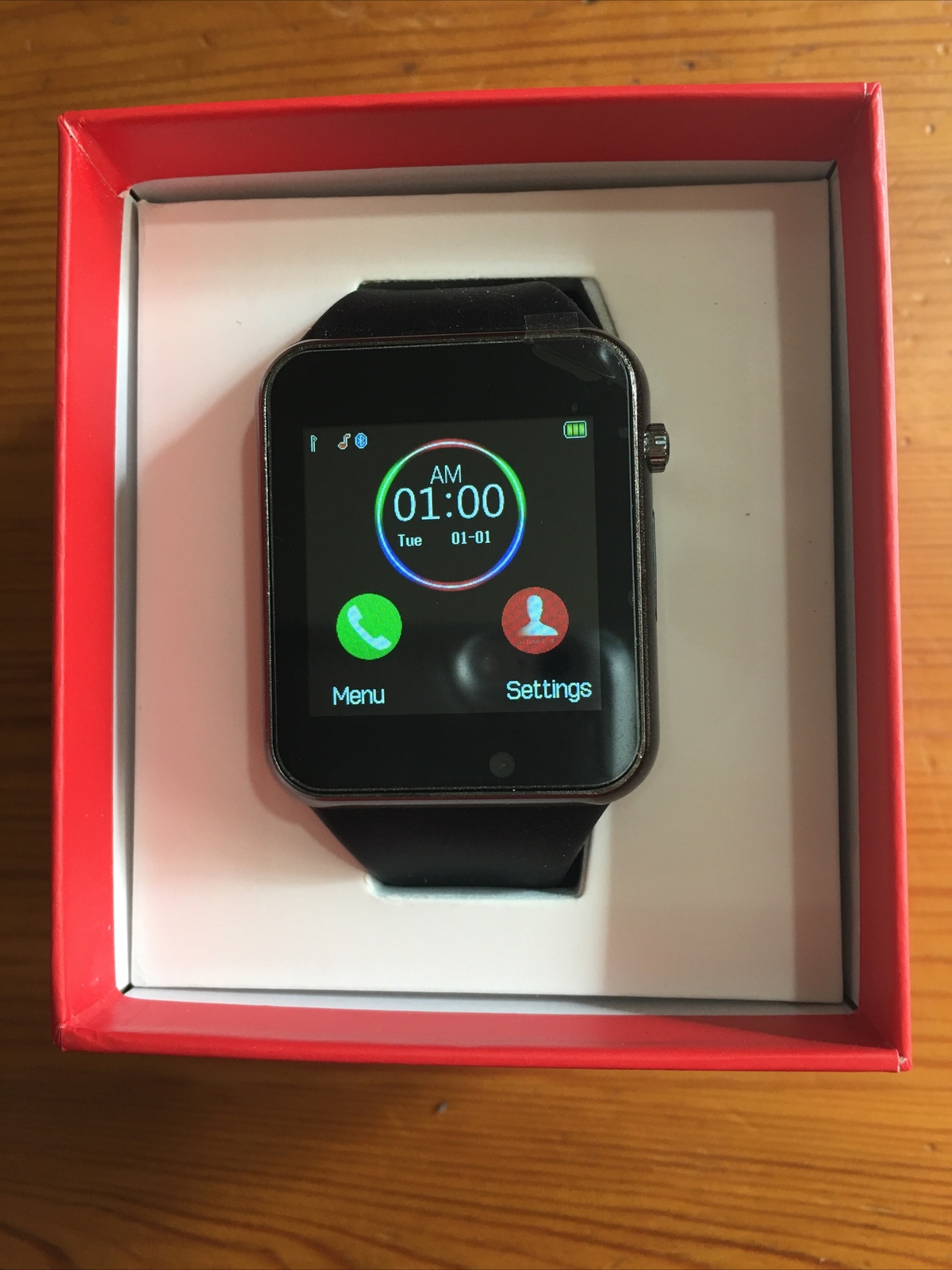 Multi-Function Smartwatch, Android/iOS Compatible, Black