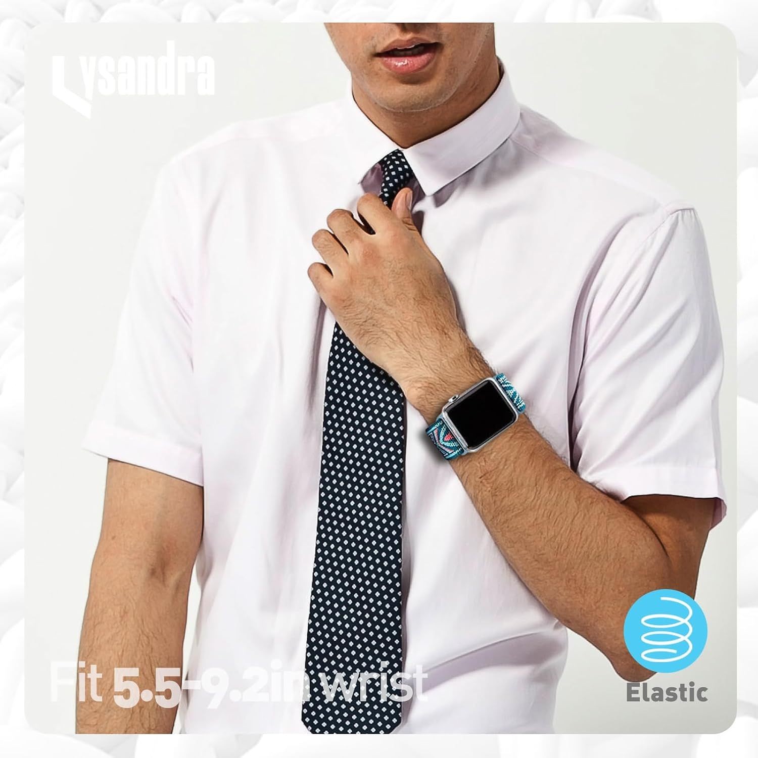 Stretch Nylon Strap Compatible with YMZ TGW01 Smartwatch for Men & Women