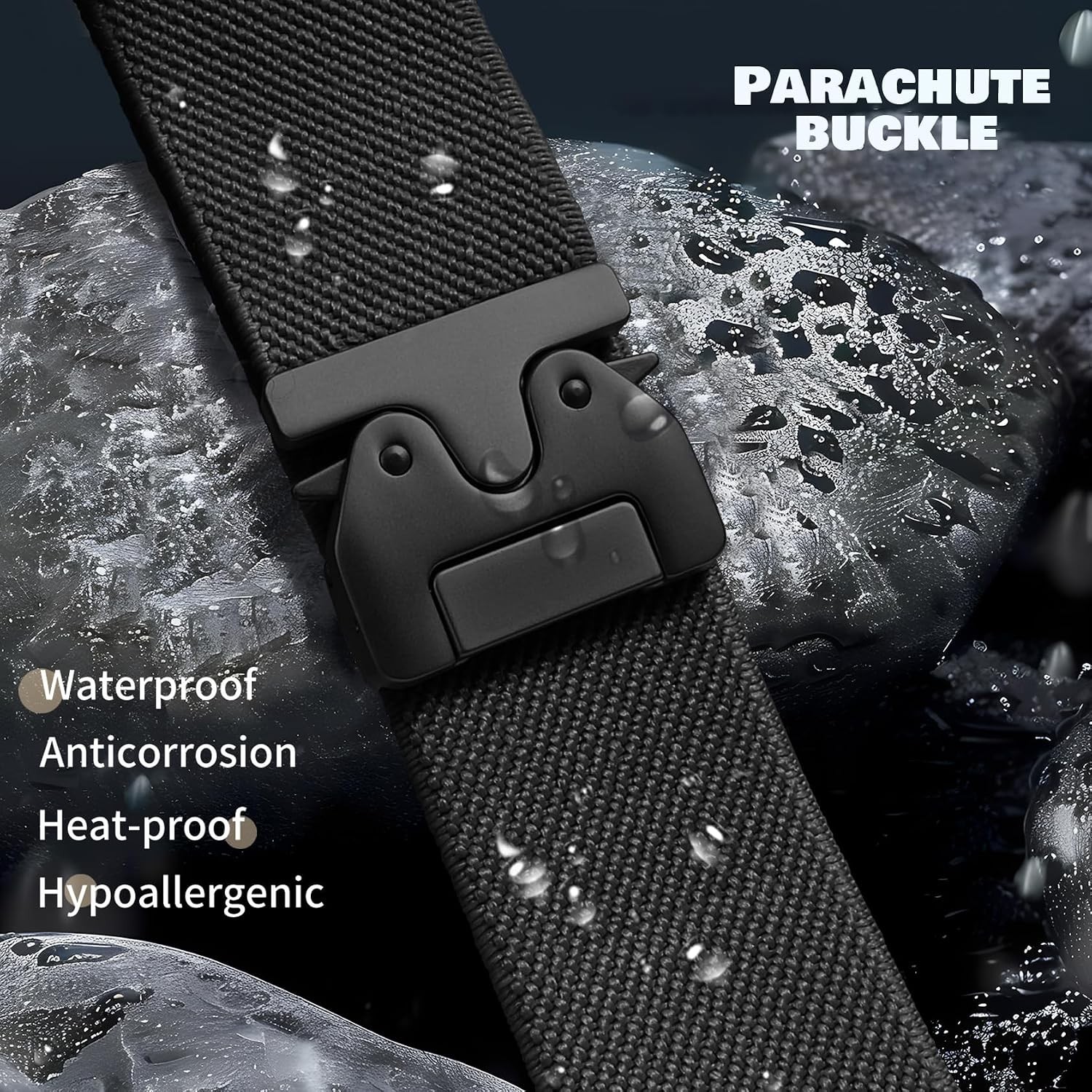 Elastic Nylon Band for Samsung Galaxy Watch Ultra 47mm – Upgraded Buckle Strap