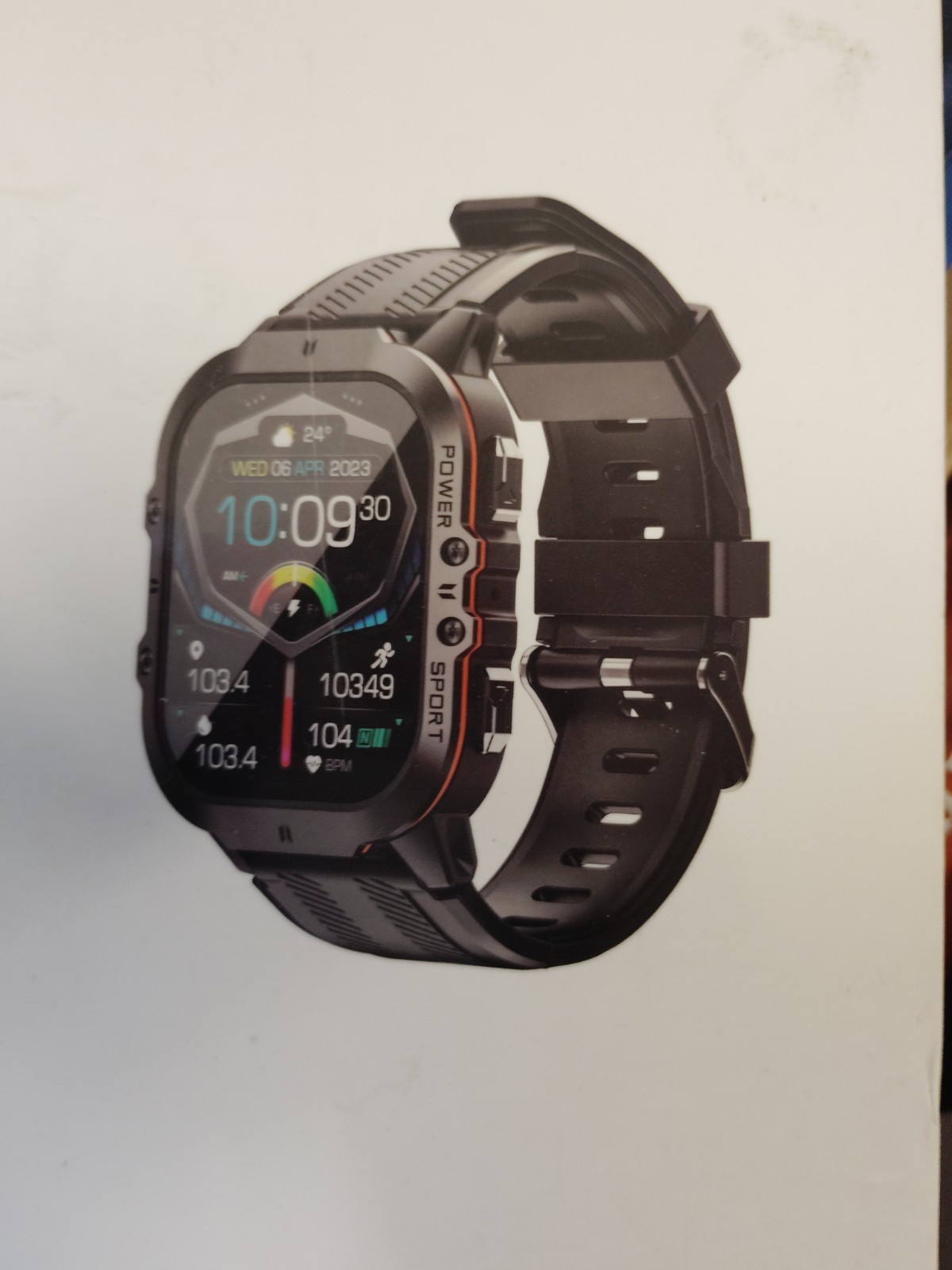 Gawsug Military Smartwatch 1.85 In HD Rugged Smart Watch Call Receive Dial