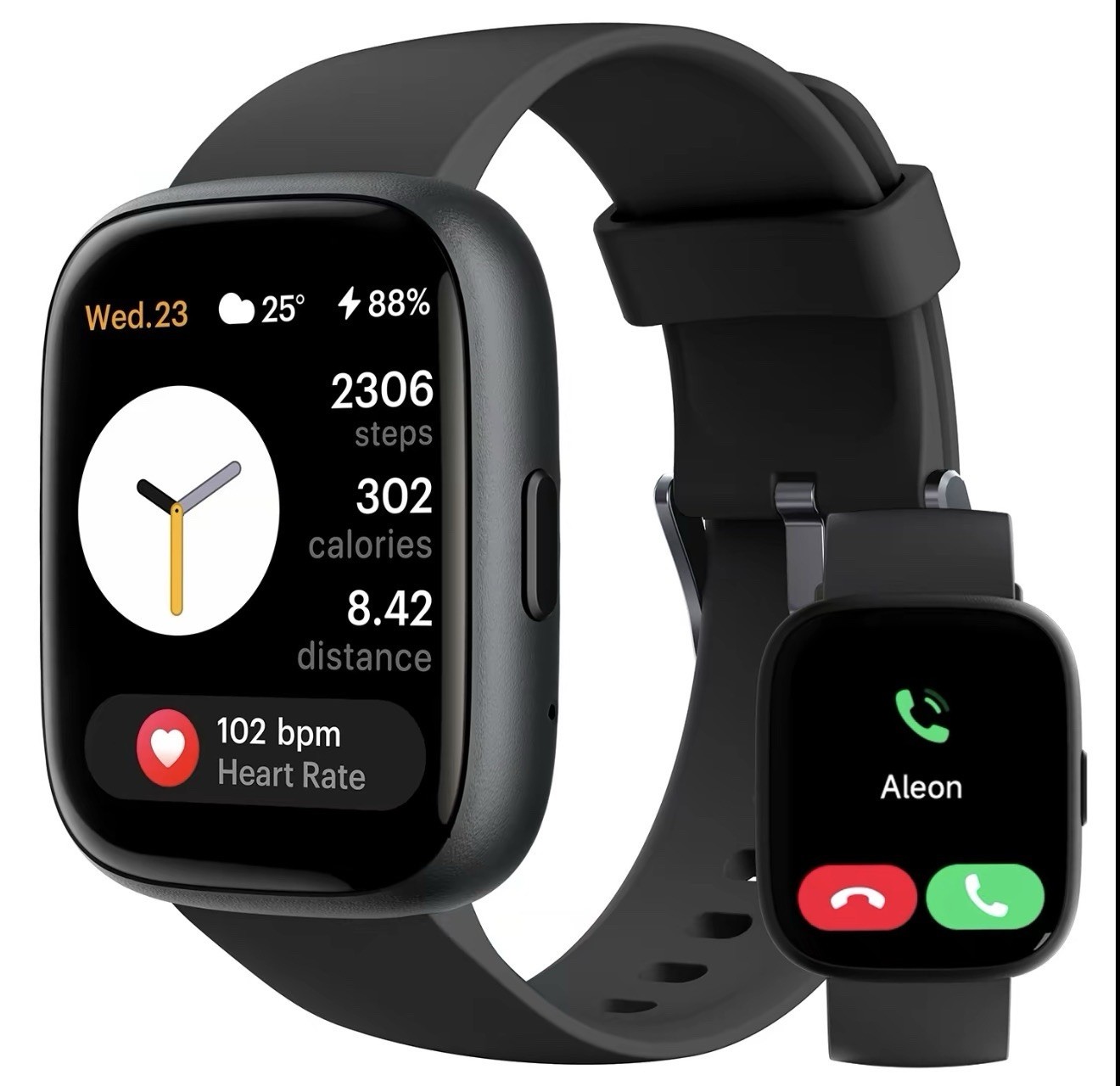 Toobur Fitness Smart Watch for Women ,kids, Men, Alexa Built-in Black Color