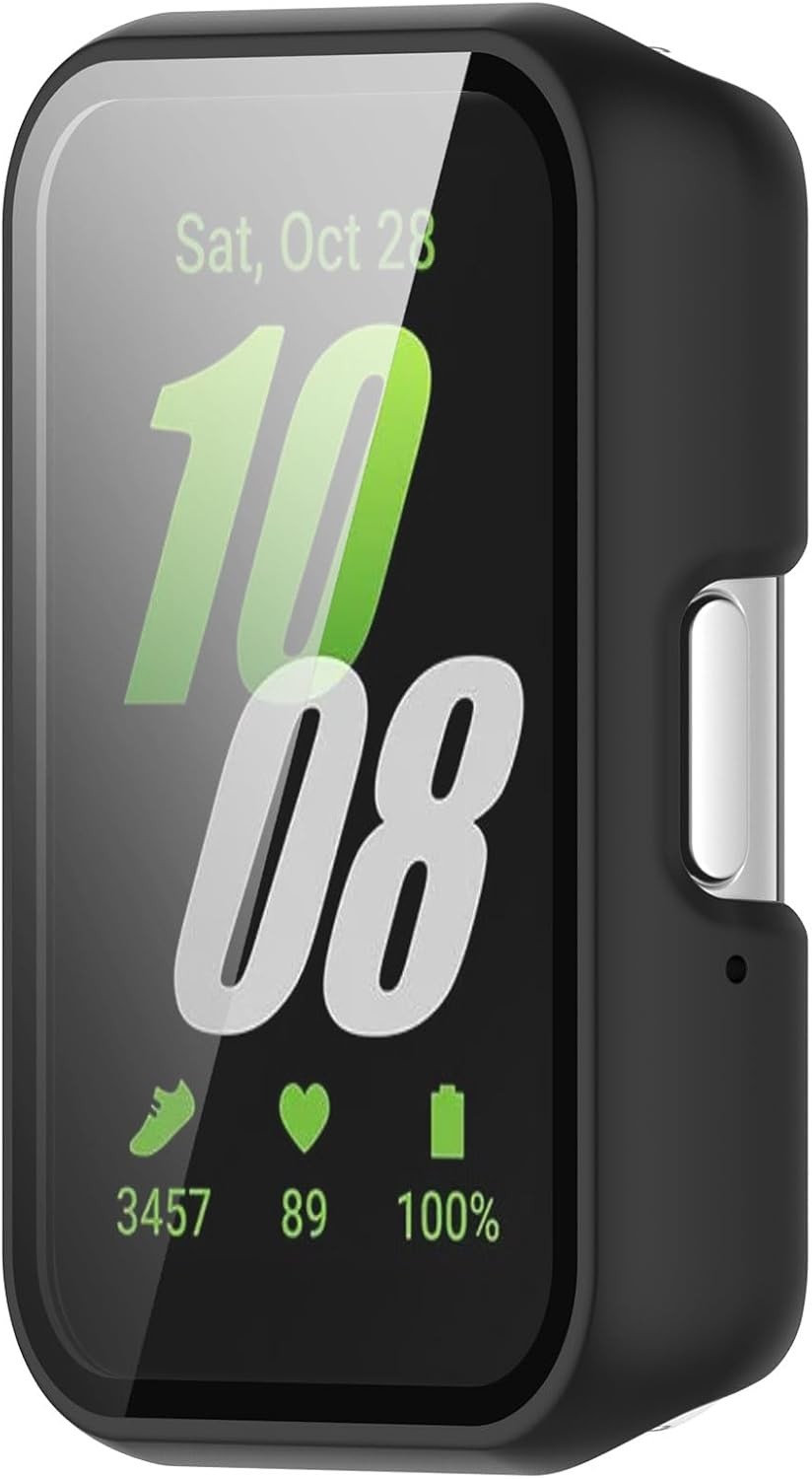 Scratch Resistant Case for Samsung Galaxy Fit 3 Watch, Matte Black