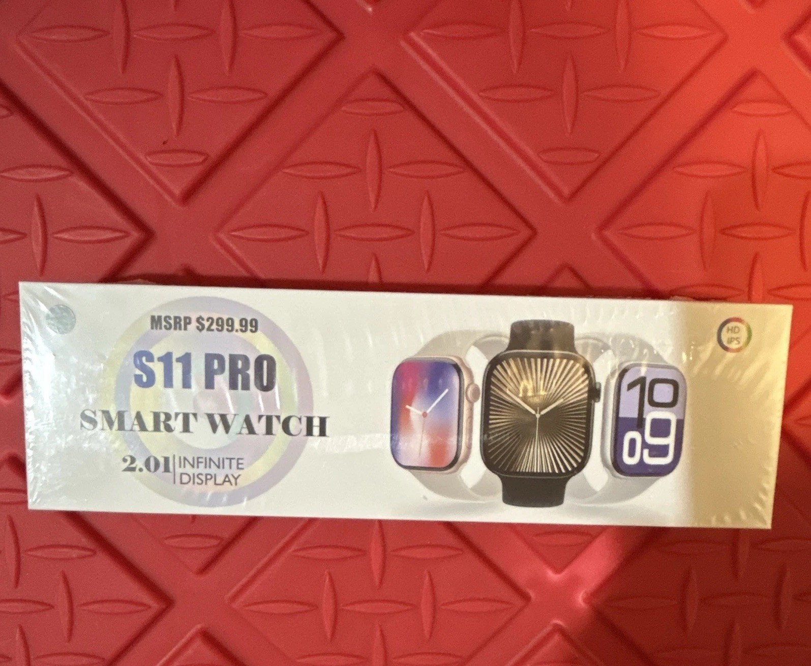 S11 Pro Smart Watch 2.0in Infinite Display Black Band Silver Case, 8GB. Sealed