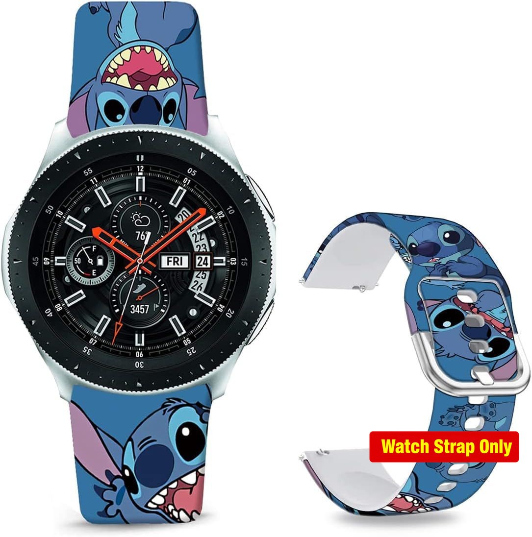 Soft Silicone Watch Band for Samsung Galaxy Watch 7 40mm 44mm, Cartoon Design