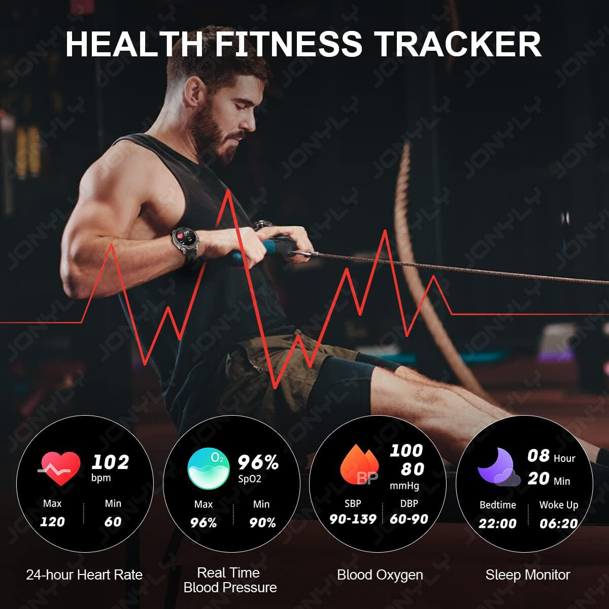 Military Smart Watches for Men(Answer/Make Calls)Rugged Tactical Fitness Tracker