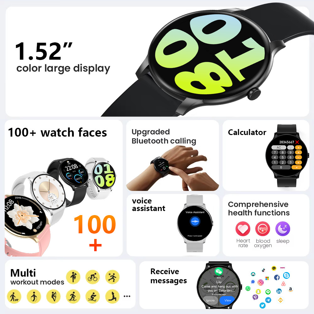 2026 Smart Watch For Men/Women, Waterproof Smartwatch Bluetooth iPhone Samsung*