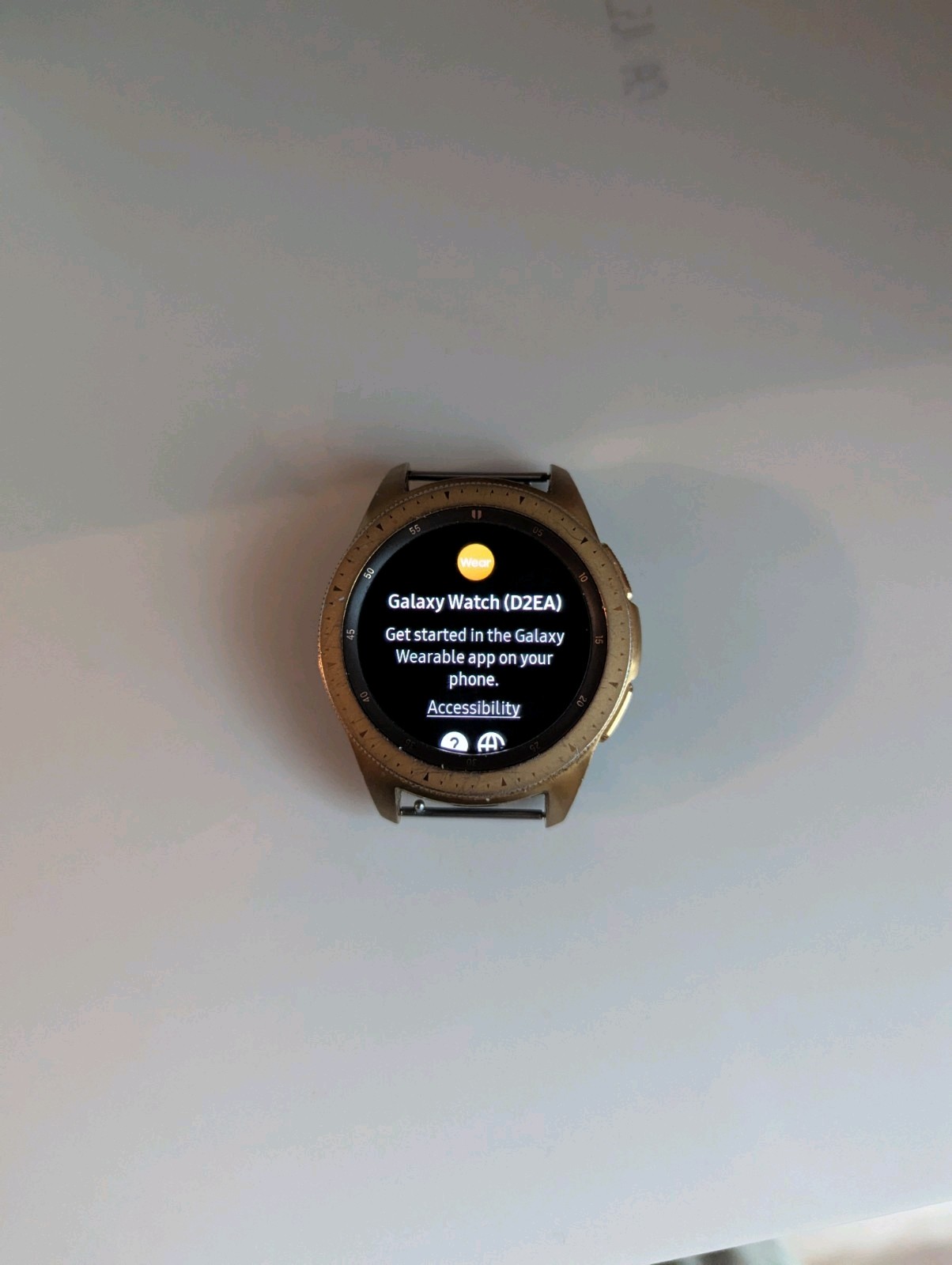 Samsung Galaxy Watch SM-R815u Rose Gold Finish-Working-Charging Base-No Band