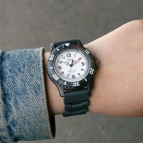 Citizen QQ Men’s Analog Solar Watch Water Resistant to 10 ATM Urethane Strap
