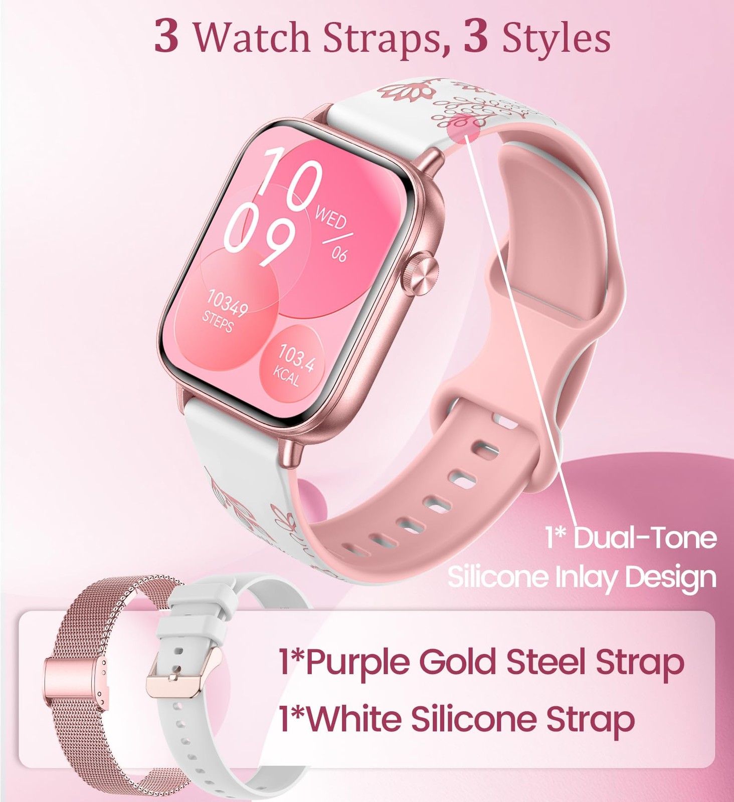 1.83” Smart Watch for Women with Bluetooth Call (Answer/Dial), Activity Fitn…
