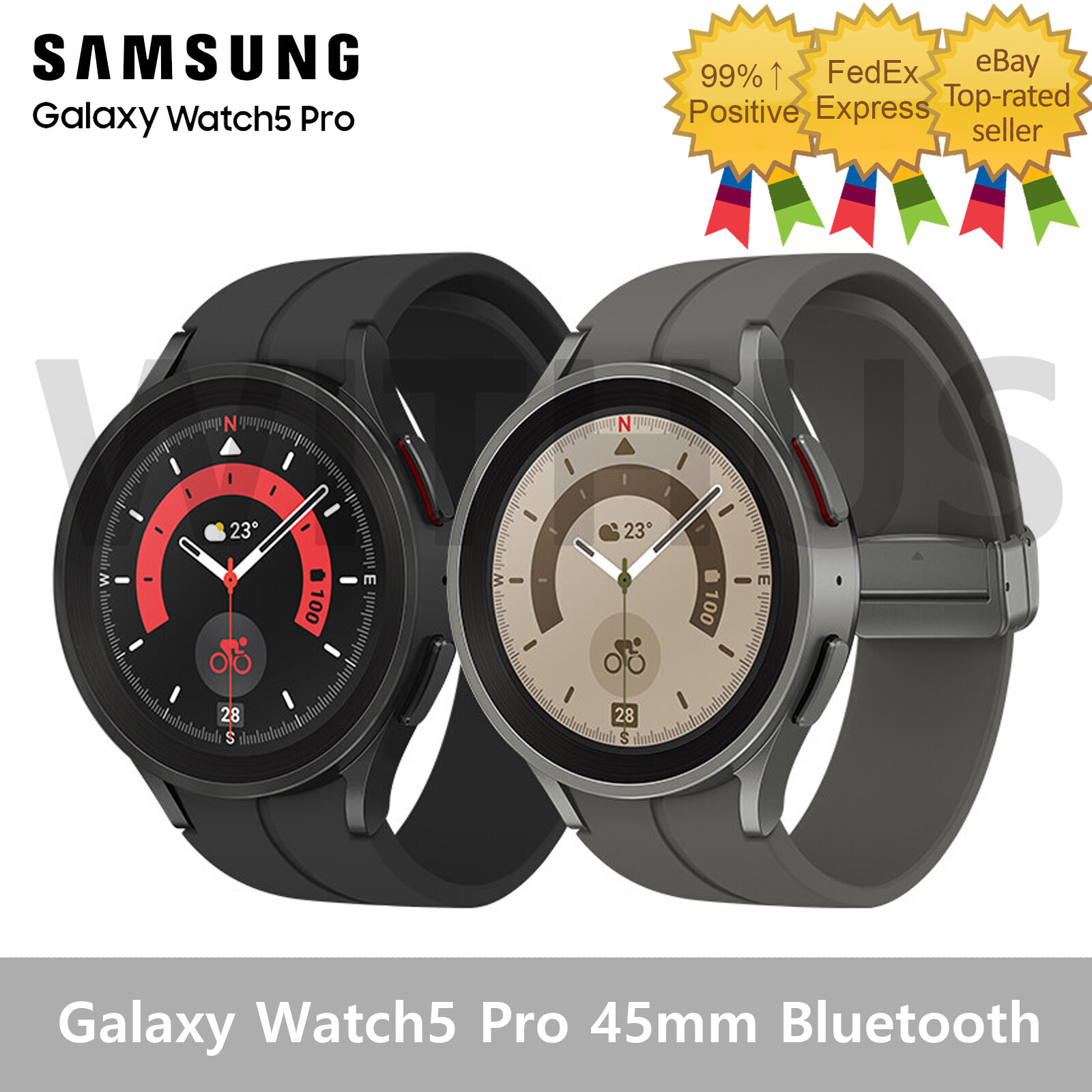 SAMSUNG Galaxy Watch5 Pro 45mm SM-R920N Titanium Smartwatch Bluetooth – Tracking