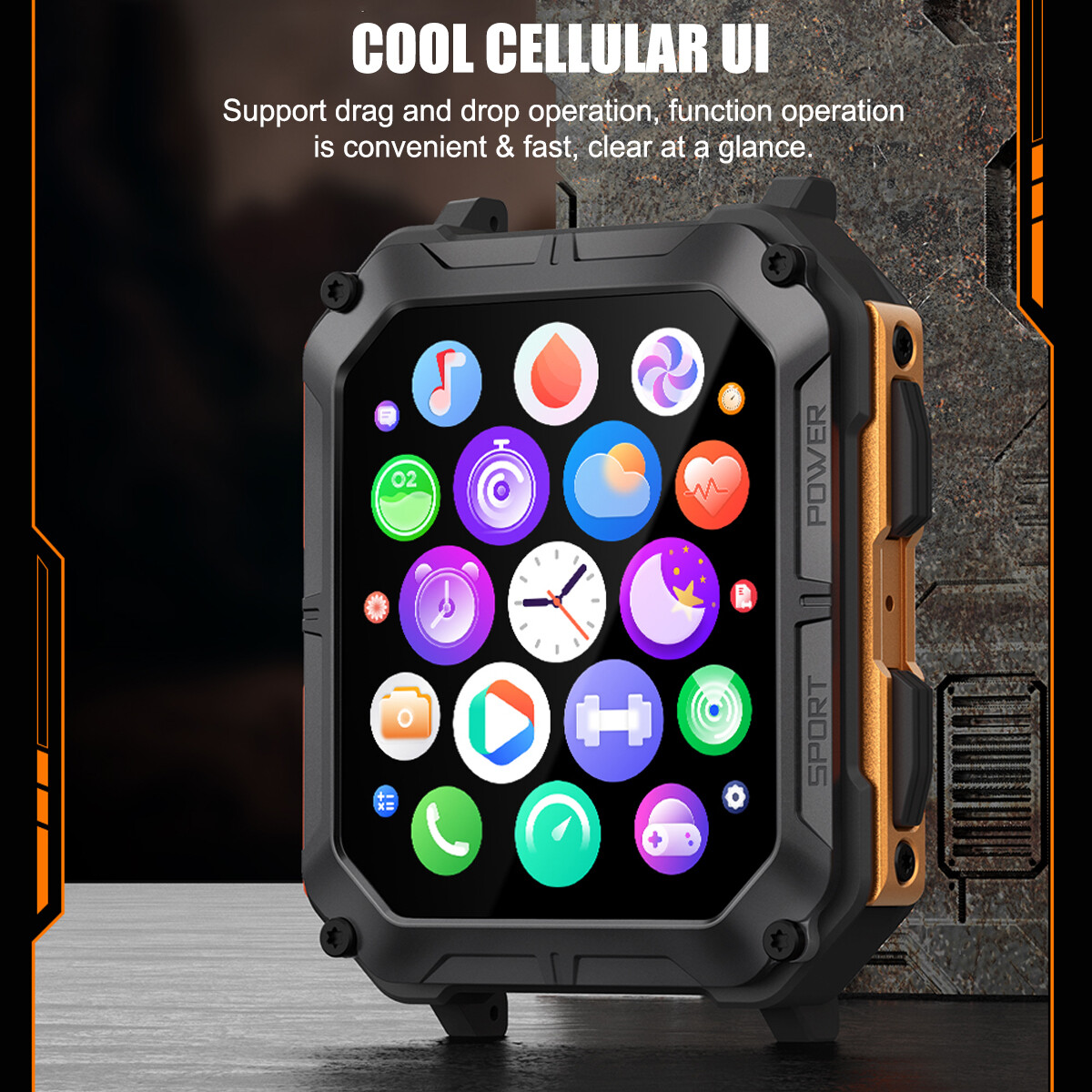 Military Smart Watches Men For Android/iPhone Tactical 5ATM Waterproof Watch US