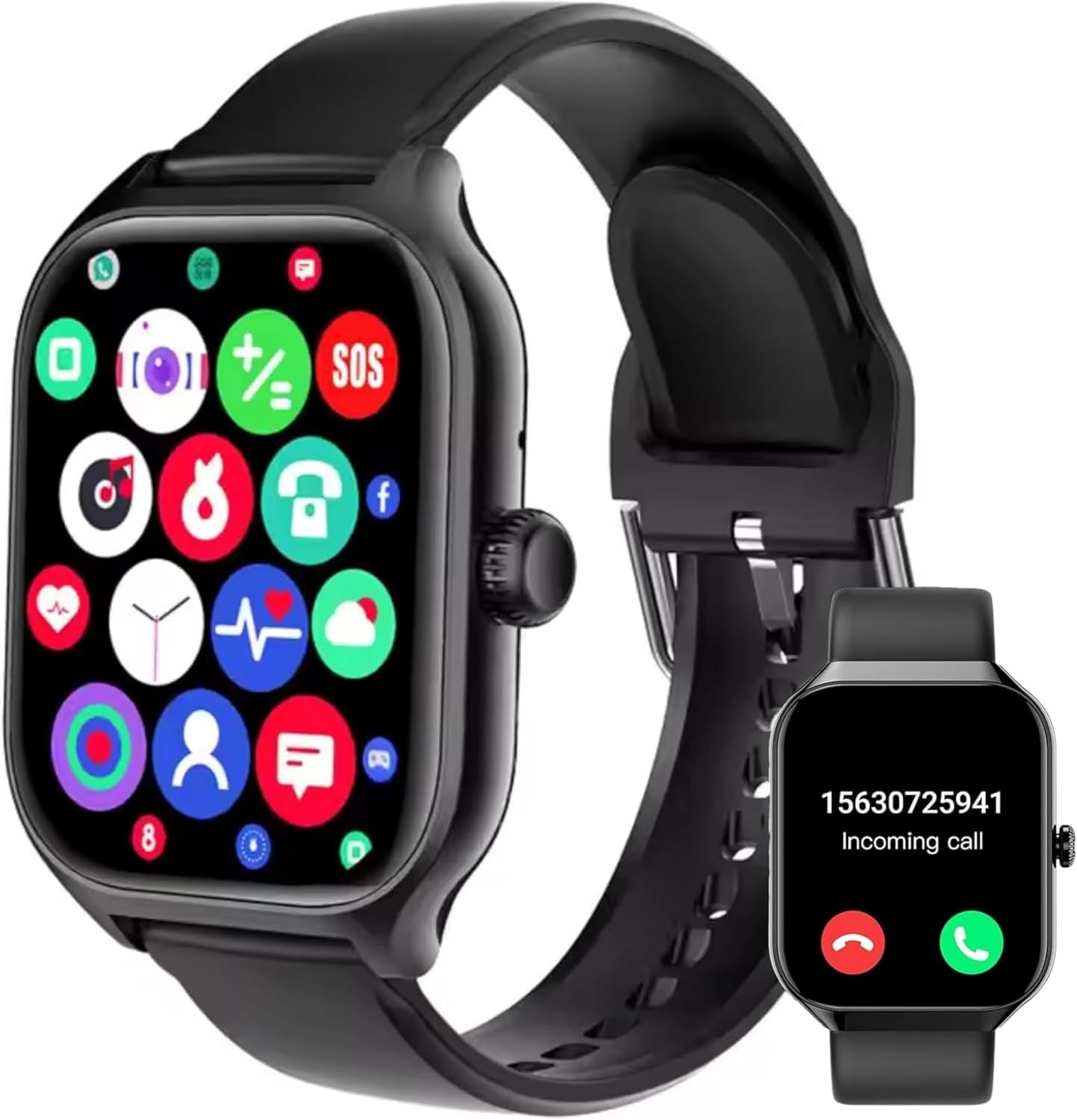 Stylish Smart Watch for Men & Women – 2.01″ HD Bluetooth Fitness Tracker & Ca…