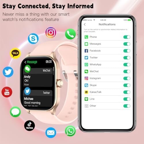Reloj Inteligente de Mujer Hombre para Iphone Apple Samsung Android y Bluetooth