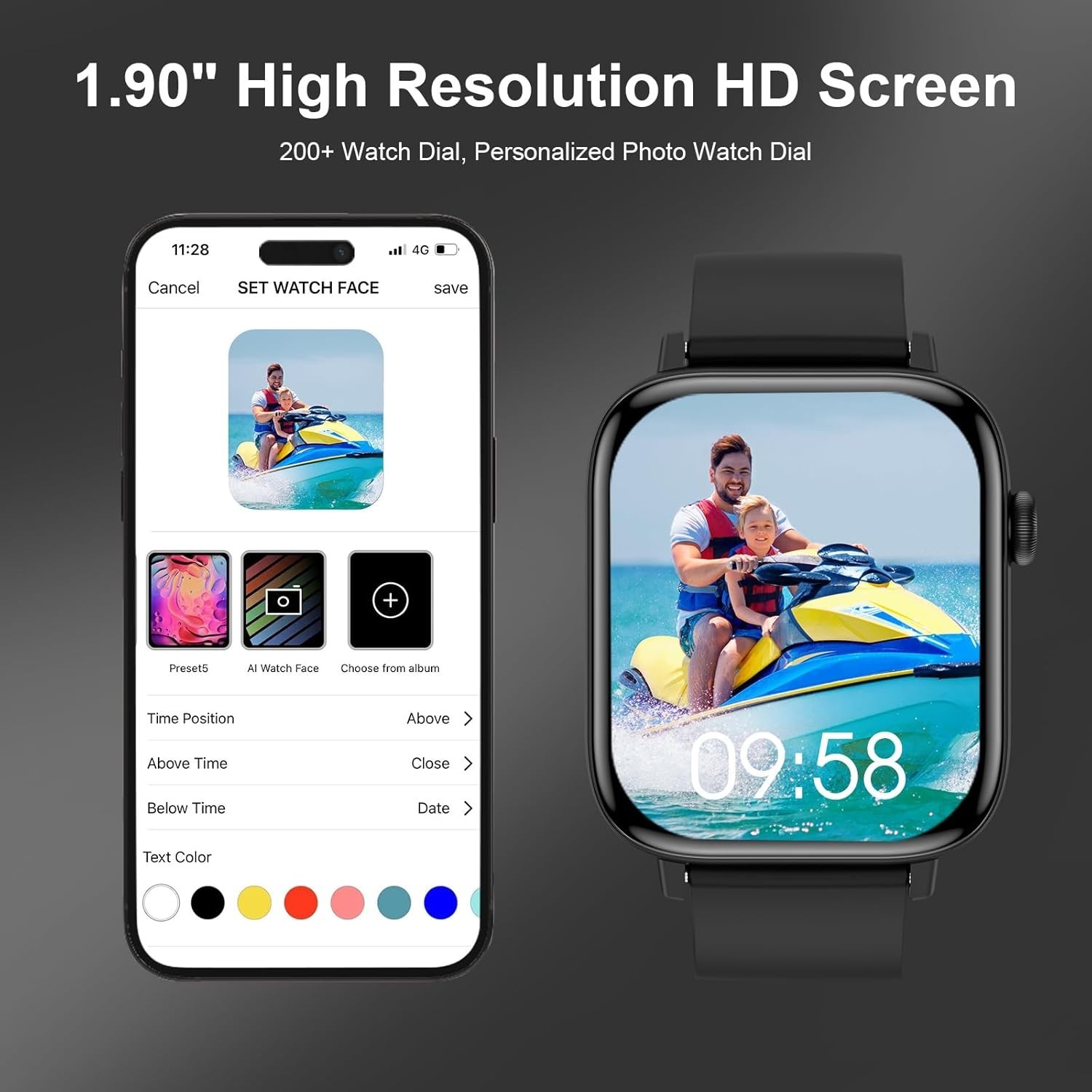 Smart Watch for Men 190 HD Touch Screen Bluetooth Call Fitness Tracker