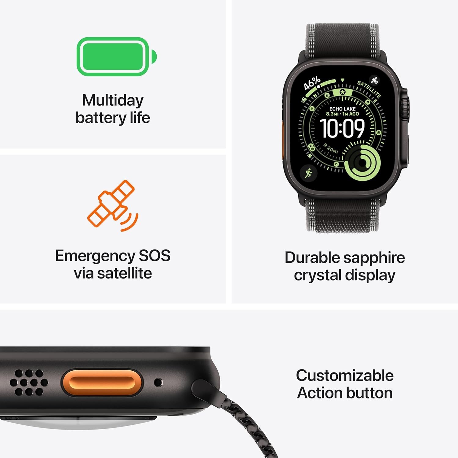 Apple Watch Ultra 3 GPS Cell 49mm Titanium Case Blue Alpine Loop Size L SEALED