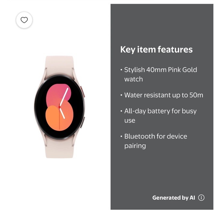 Galaxy Watch5, 40mm, Pink Gold, Bluetooth – SM-R900NZDAXAA