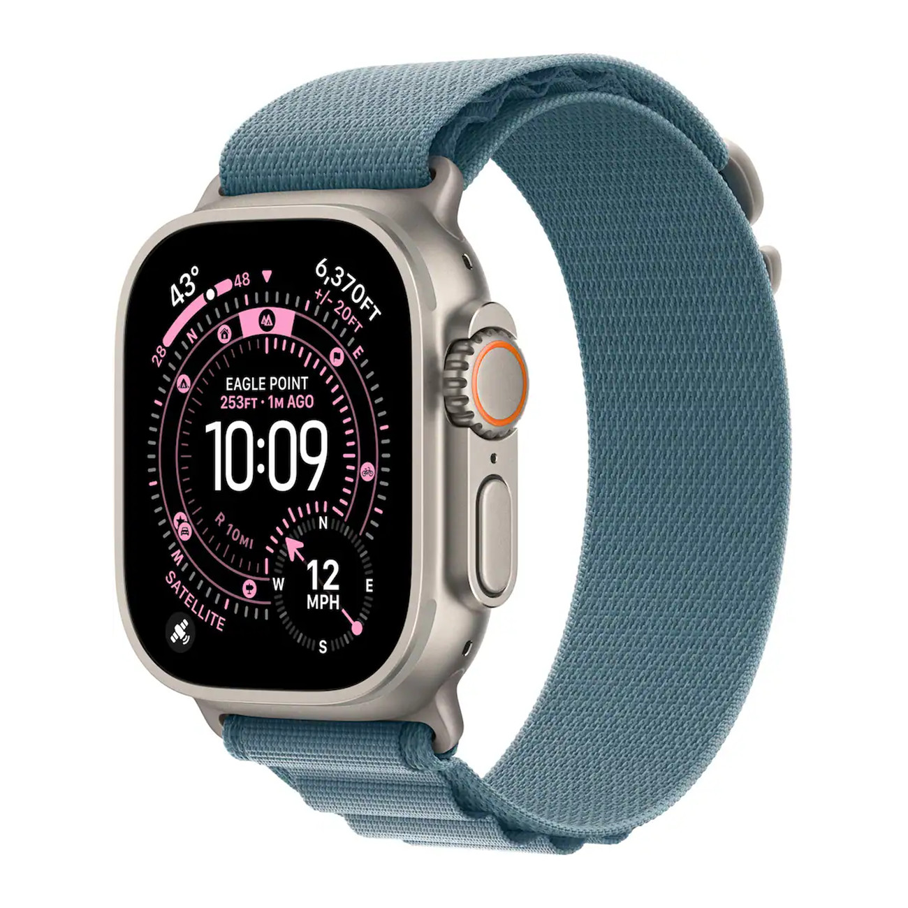Apple Watch Ultra 3 49mm LTE Natural Titanium w Light Blue Alpine Loop MEWP4LW/A