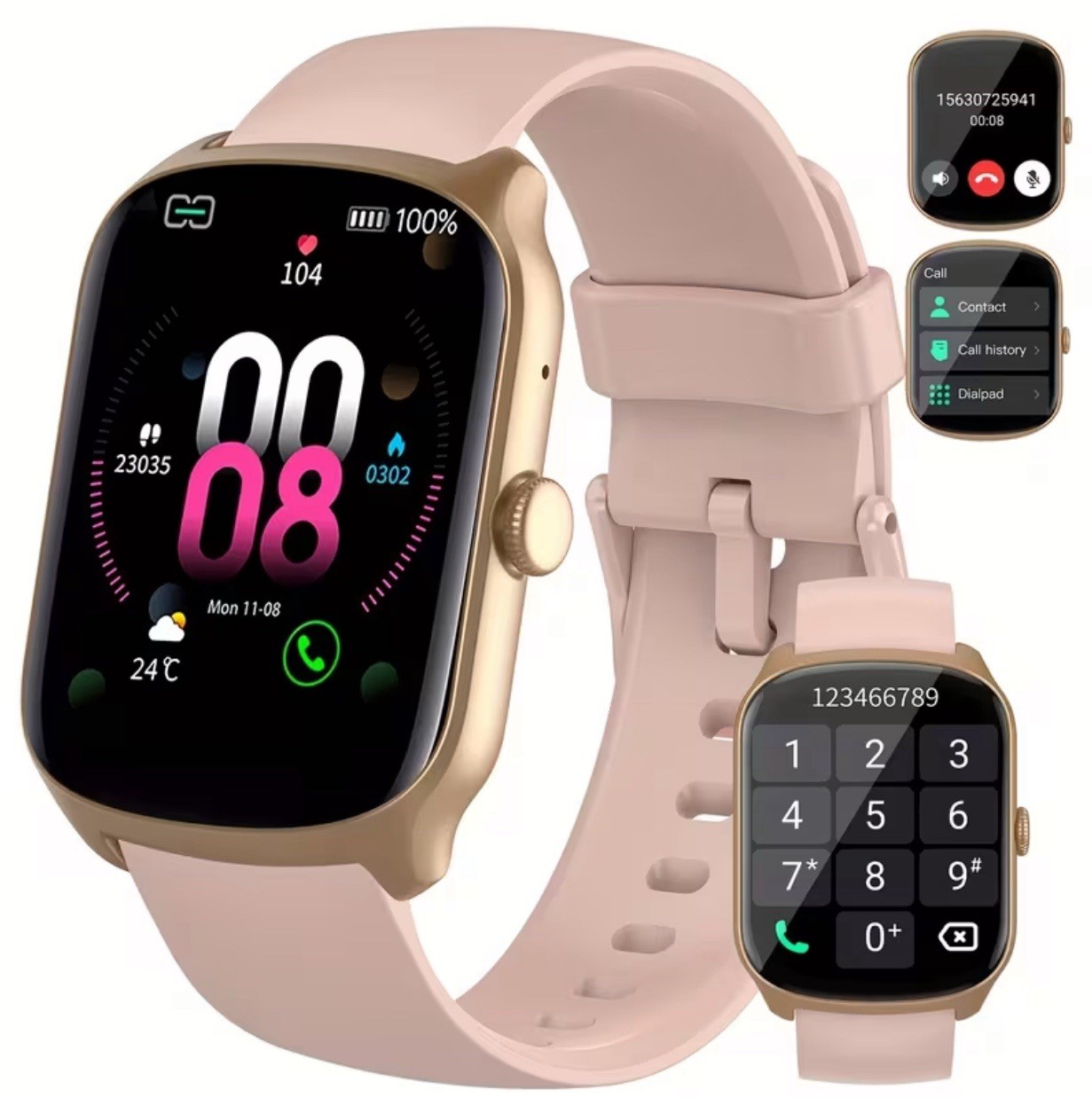 Smart Watch for Men Women, 1.95″HD Curved Screen Smartwatch (Dial/Answer Calls👑