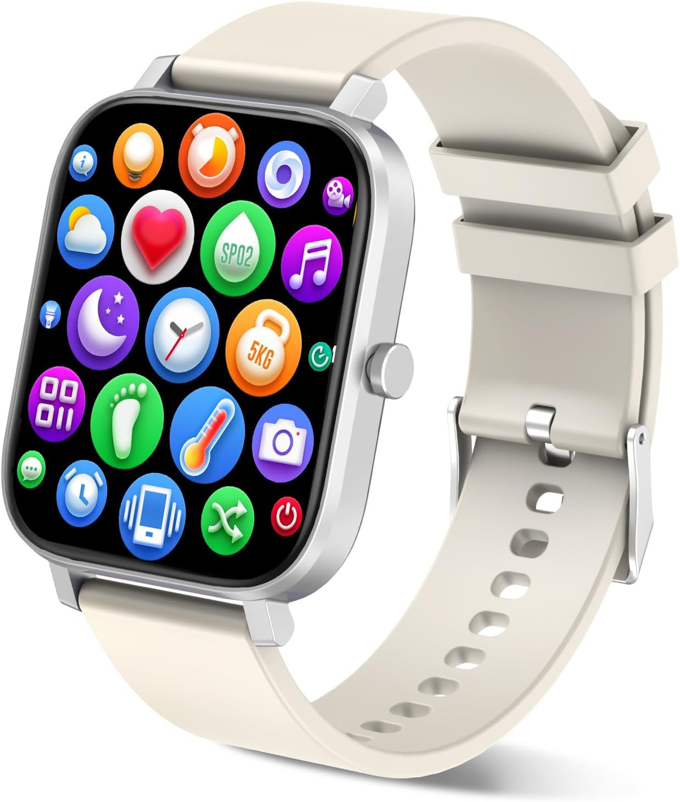 Smart Watch Men Women Full Touch Screen IP68 Waterproof Bluetooth Fitness