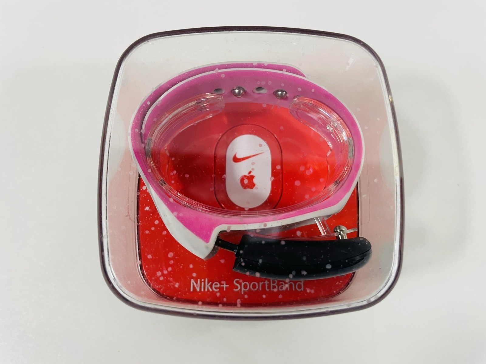 New Nike+ Sports Band Pedometer Shoe or Watch Tracker White Pink Water Resistant