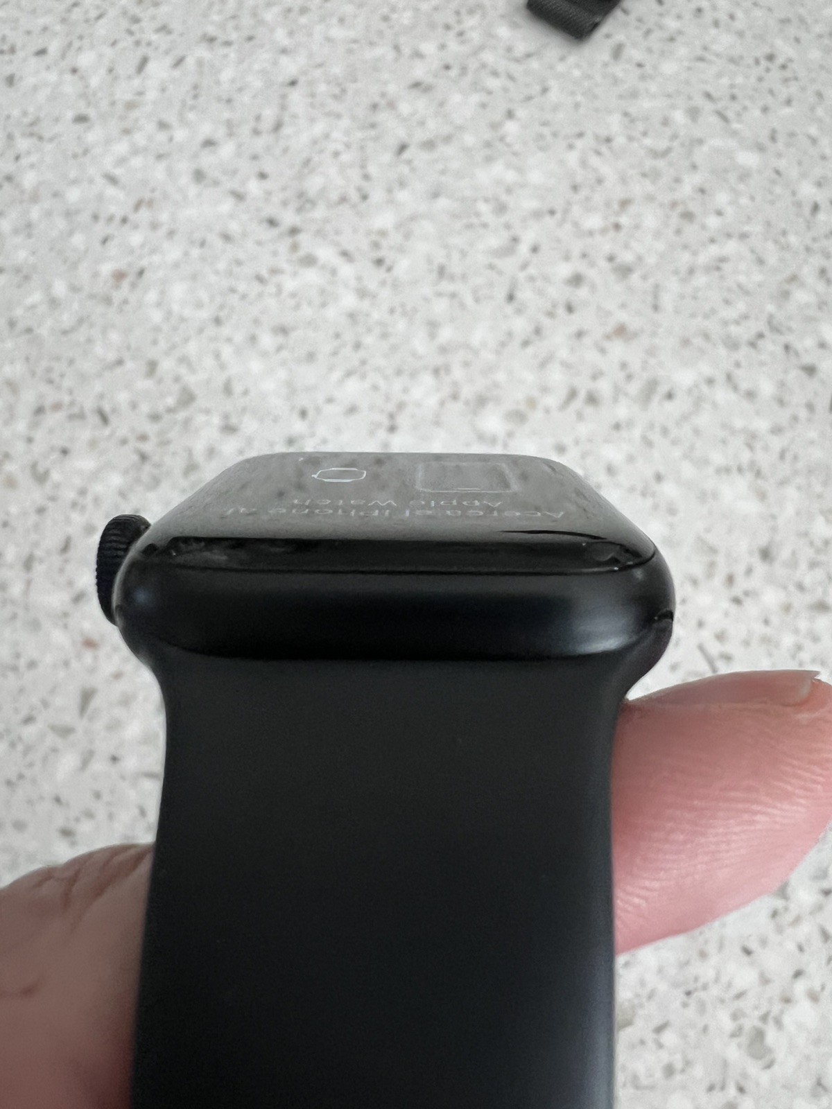 Apple Watch SE 1st Gen 40mm Black Aluminum Silicone Sport Band MKRR3LL/A