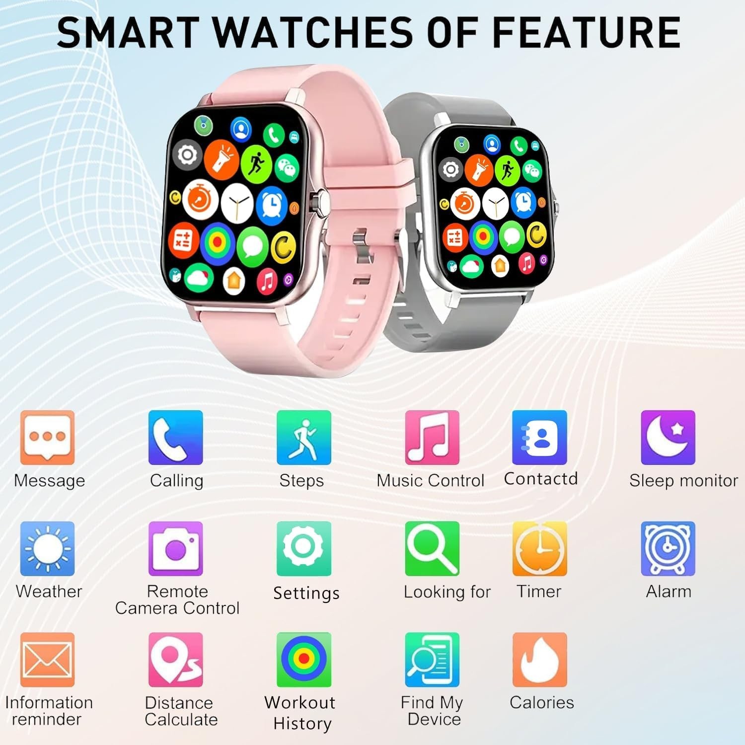 Smart Watch, 1.81″ Upgraded Full Touchscreen Smart Watch for Android iPhones …