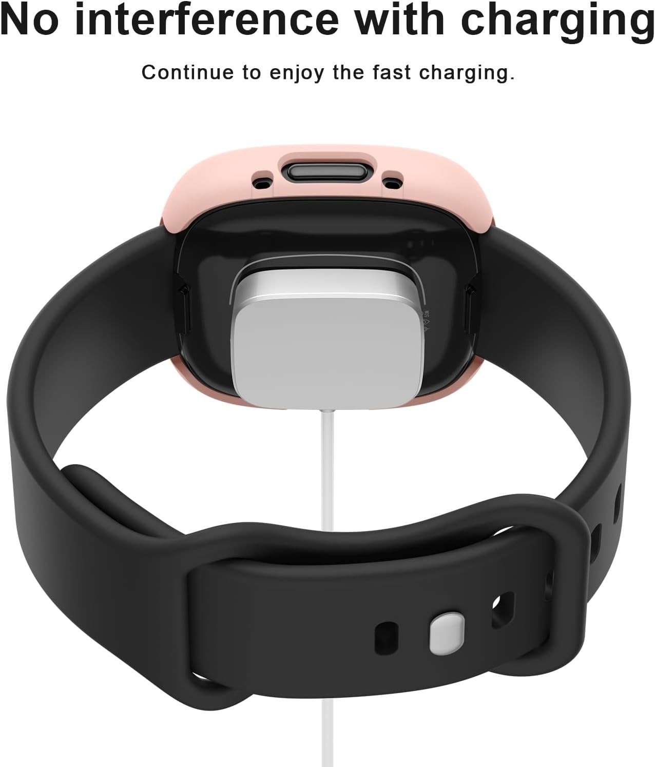 4-Pack Protective Case with Tempered Glass Screen Protectors for Fitbit Versa 4/