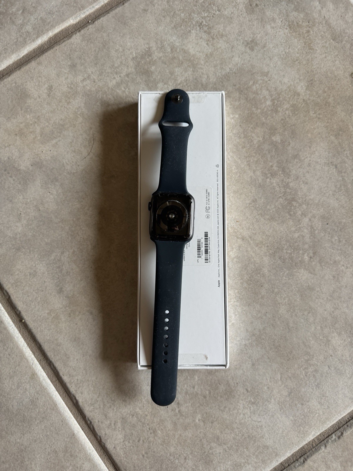 Apple Watch Series 5 44mm Black Aluminum Case with Black Sport Band GPS