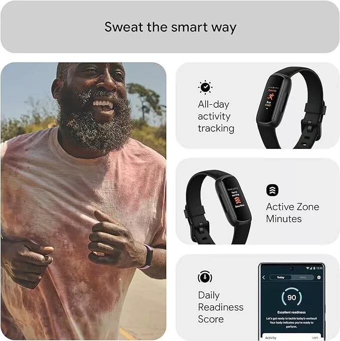 Fitbit Inspire 3 Health & Fitness Tracker – Excellent Condition – Midnight Zen