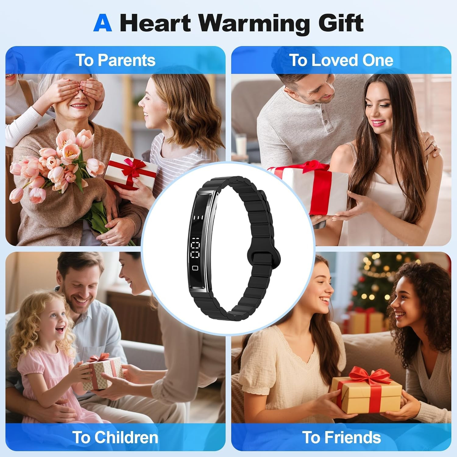 Smart Bracelet for Women Men, 24H Sleep Tracker, Step Tracker with Bluetooth Con