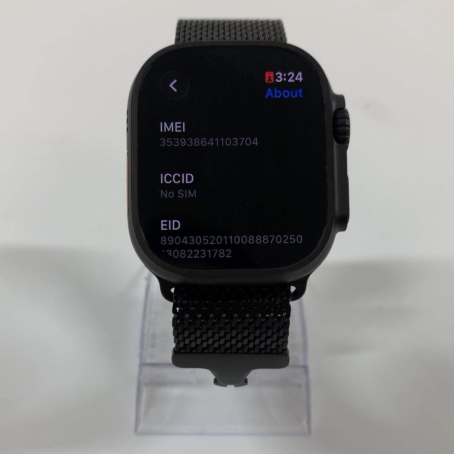 Unlocked Apple Watch Ultra 3 49MM Black Titanium Milanese Loop MF1N4LW/A