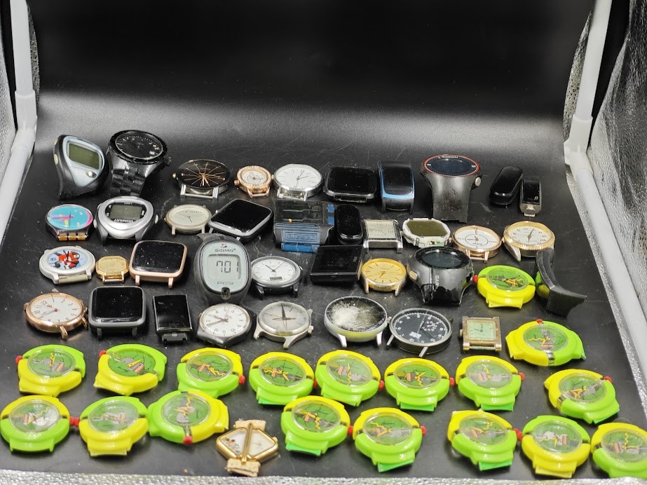 Lot of 56 Watch Cases – Mixed Brands, Used, Untested, Various Conditions