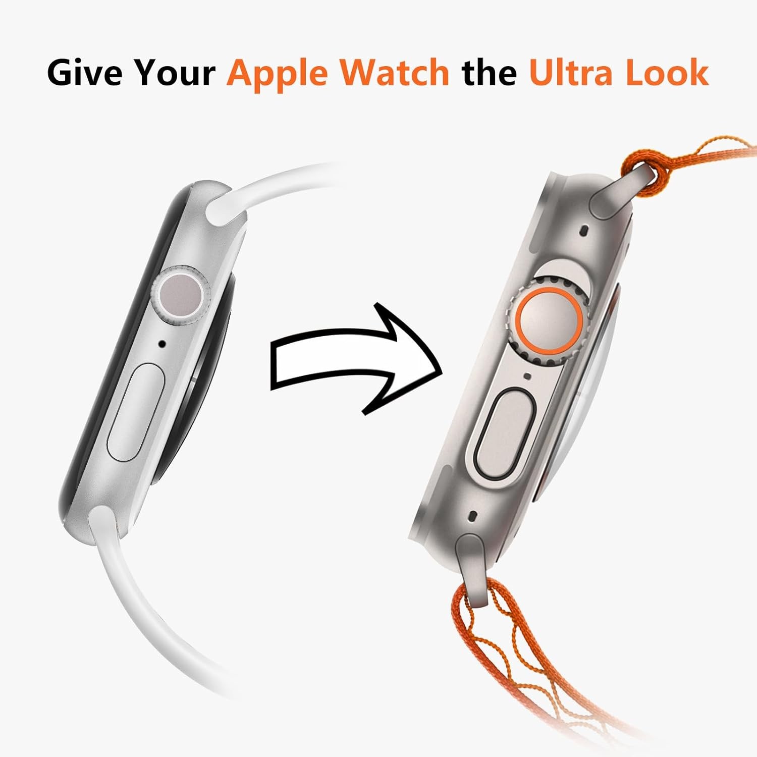 3 in 1 Metal Case for Apple Watch Series 6/5/4 SE 44mm Rugged Bumper Protector