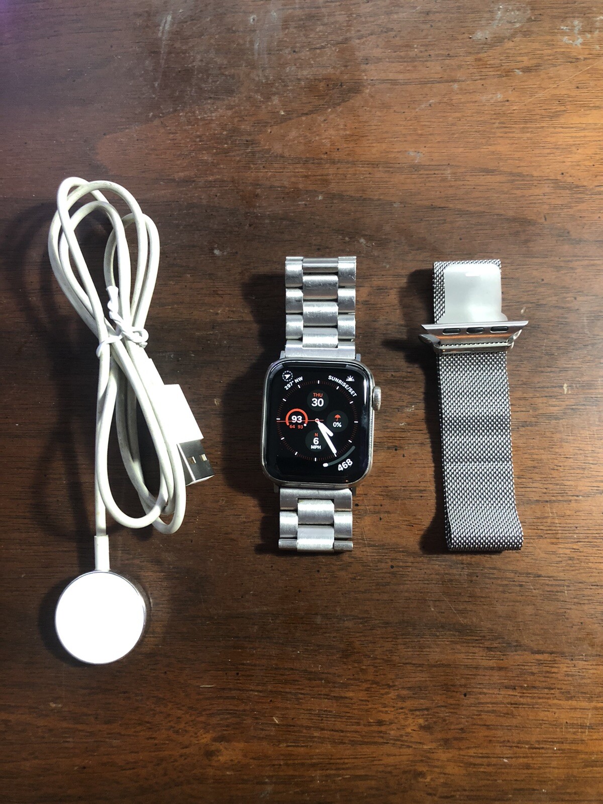 Apple Watch Series 6 – Silver – 40mm Smart Watch – Model A2293 – 2 Silver Bands