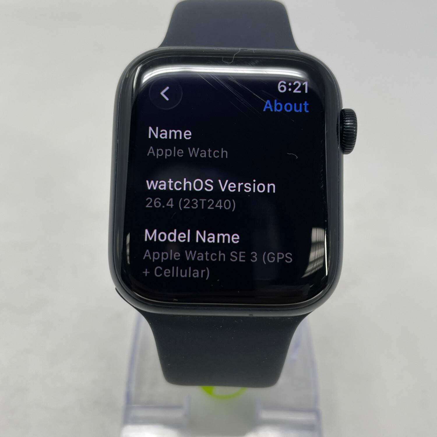Unlocked Apple Watch SE 3 44MM Midnight Aluminum Black Sport Band MEPJ4LW/A