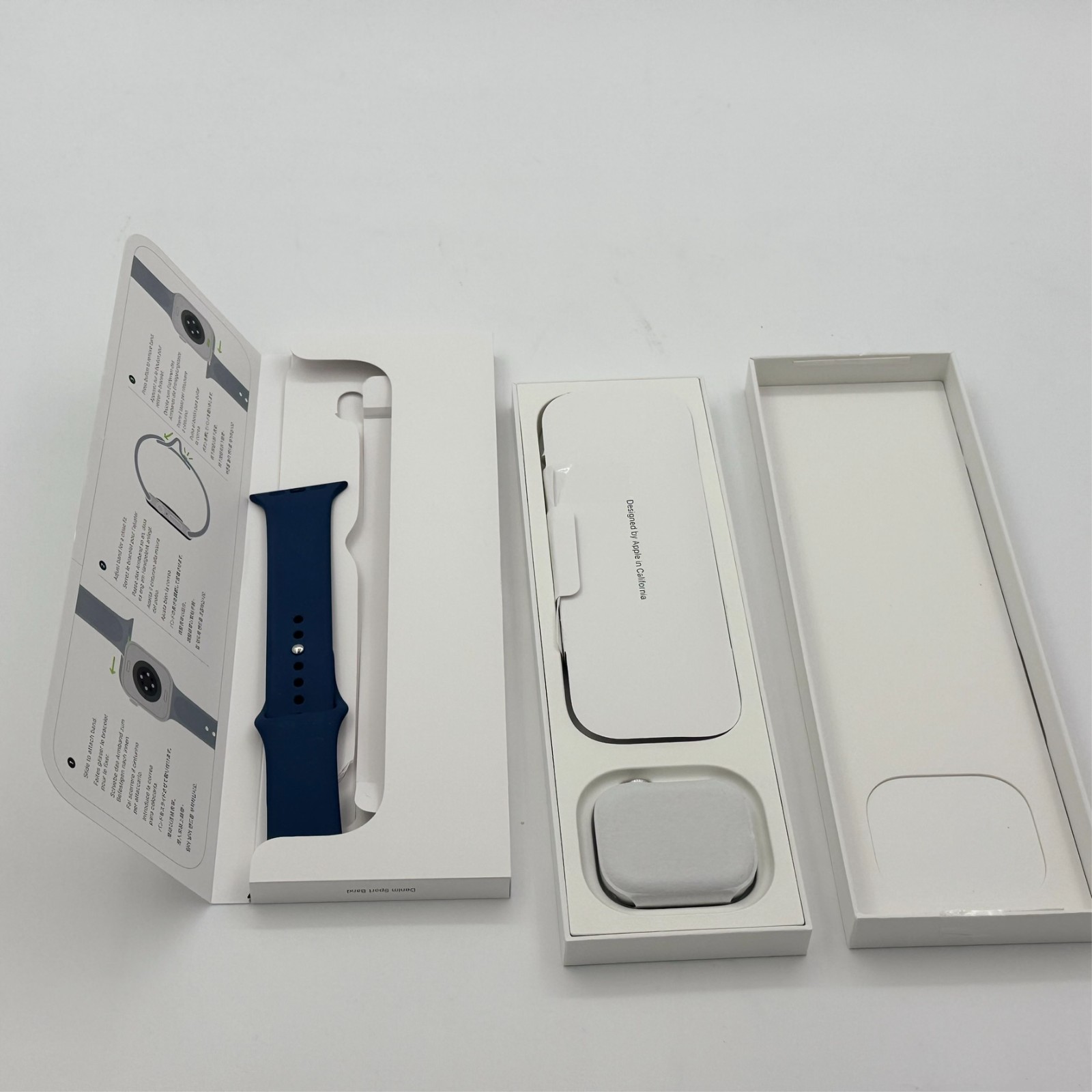 Apple Watch Series 10 46mm GPS Silver Denim Sport Band M/L | MWWM3LW/A