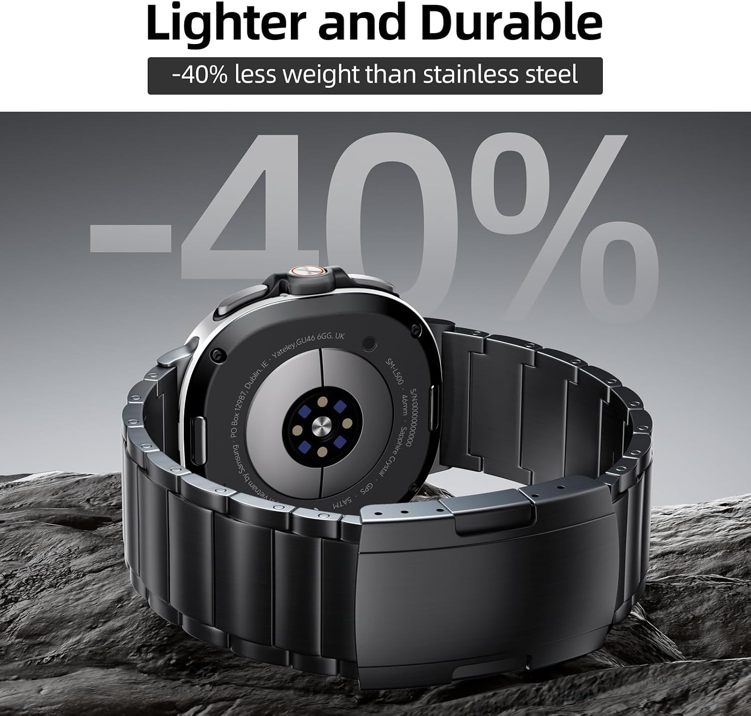 Case For Samsung Galaxy Watch 8 40mm 44mm & 8 Classic 46mm, Adjustable Titanium