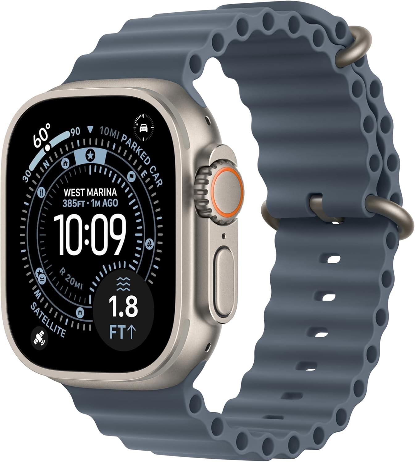 Apple Watch Ultra 3 GPS Cell 49mm Titanium Case Blue Ocean One Size NEW