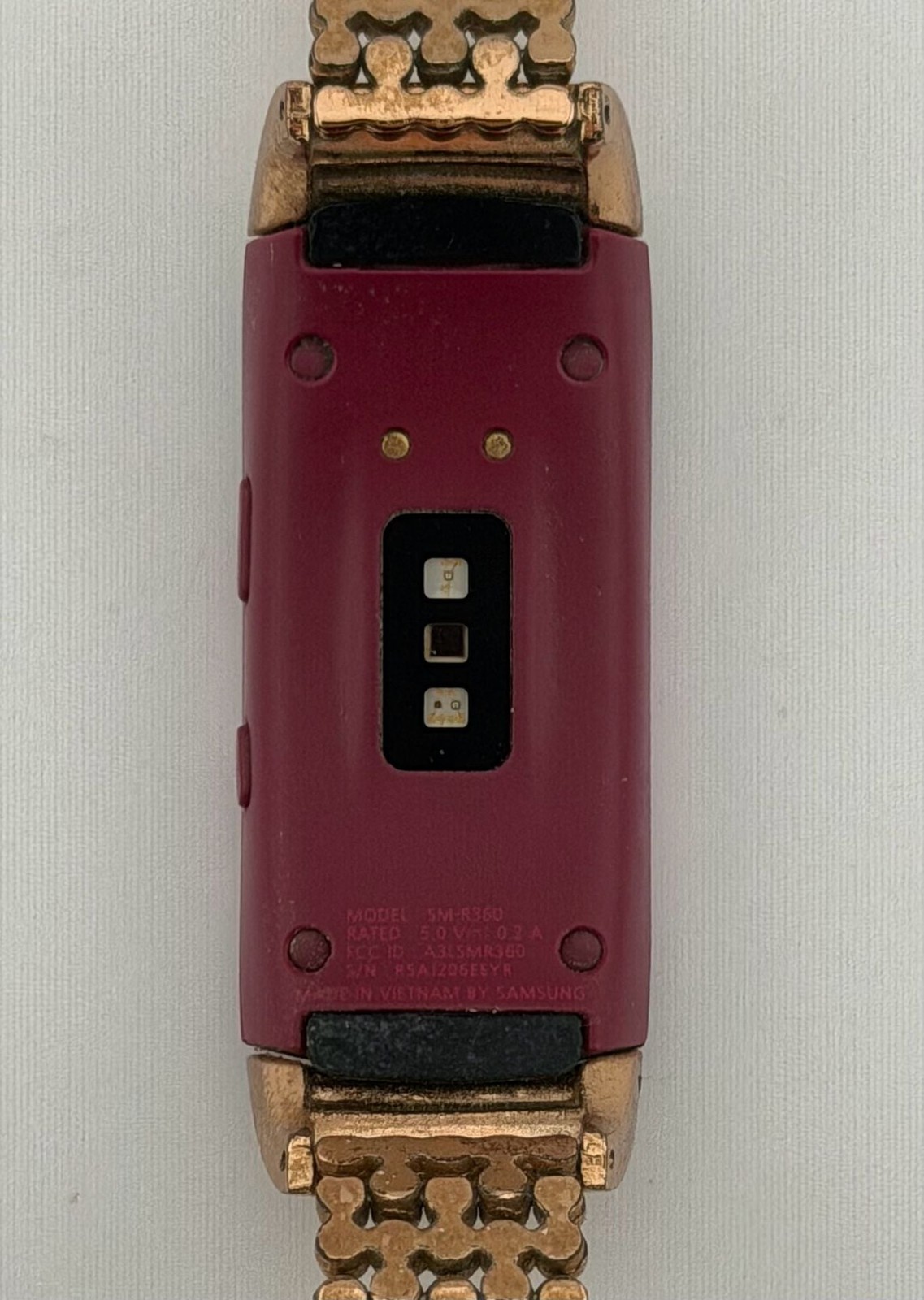 Samsung Gear Fit 2 SM-R360 Pink Fitness Tracker Rose Gold TESTED – WORKS GREAT!