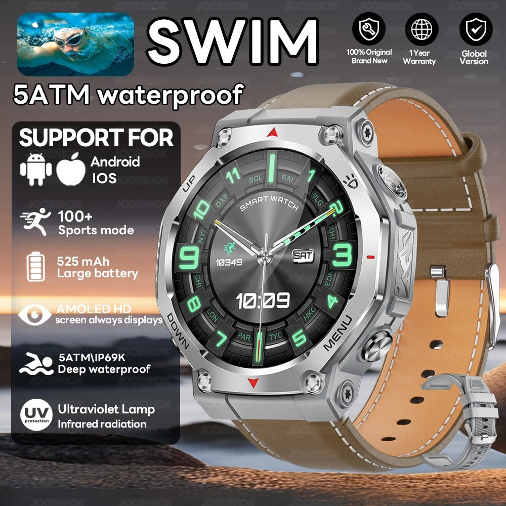 Military Smartwatch 1.43″ AMOLED GPS Bluetooth Call Waterproof Sports Watch