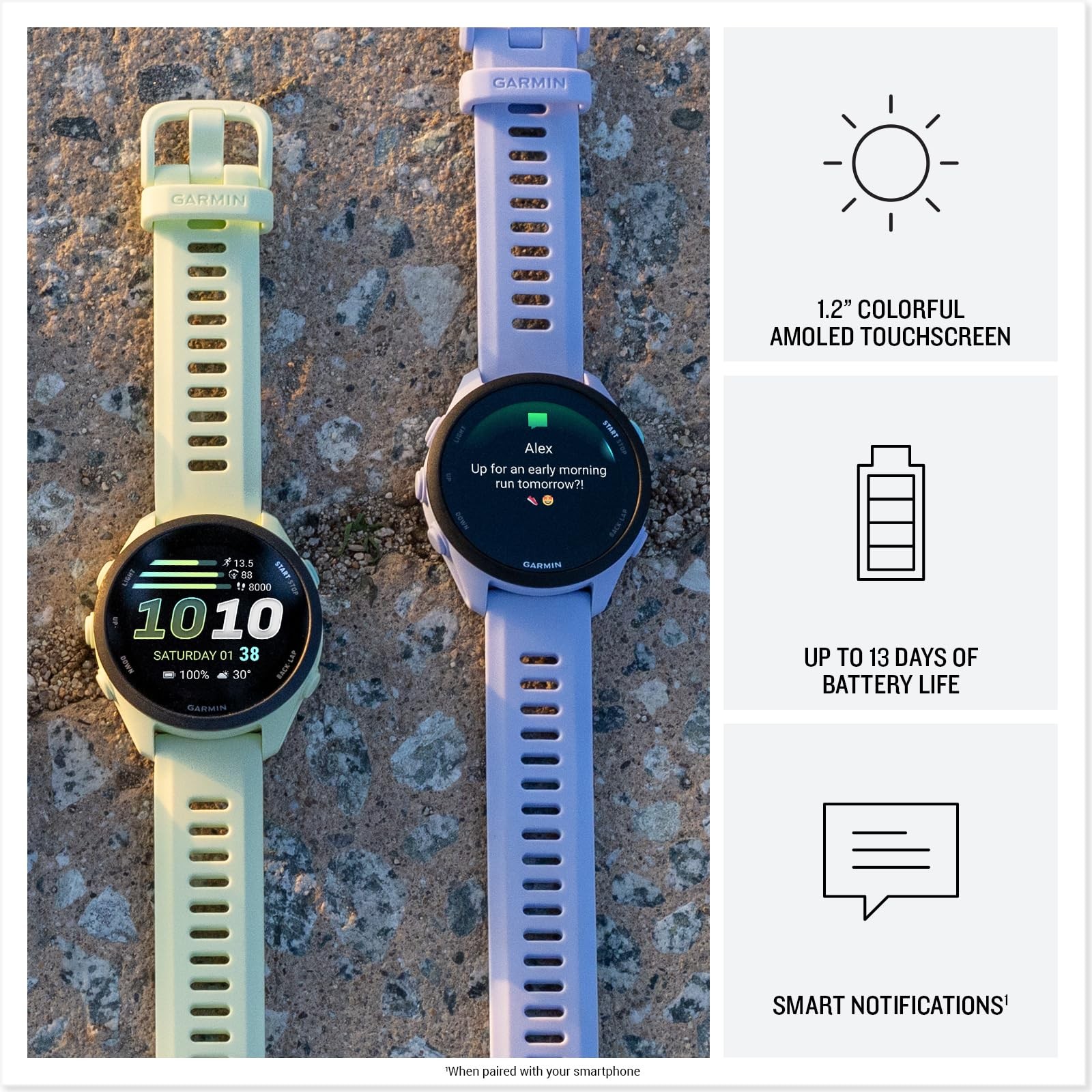 Garmin Forerunner 70 GPS Running Smartwatch, Advanced Training Insights