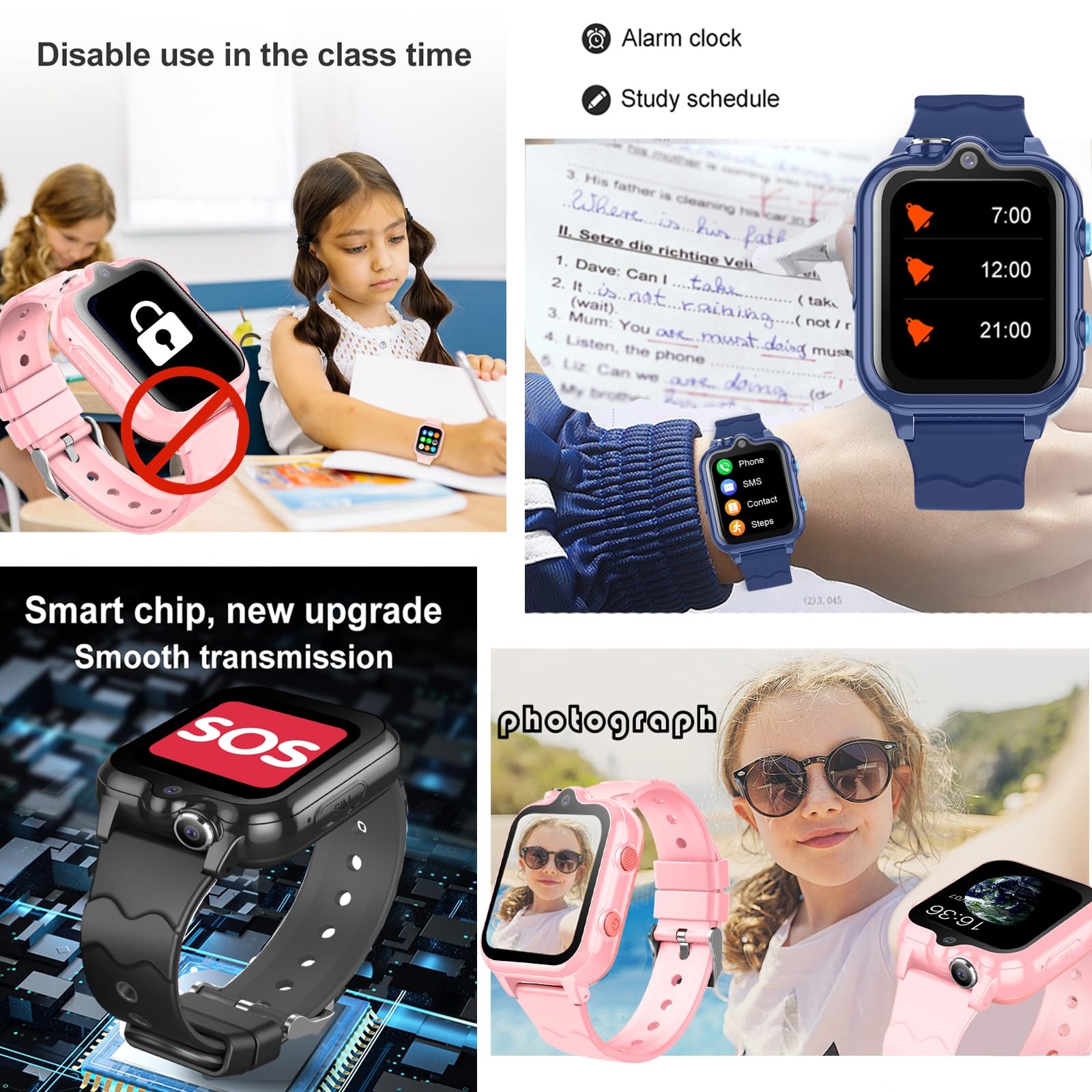 for , 4G GPS Watch with WiFi, SMS, , Voice Video Chat, Bluetooth, Audio Recor…