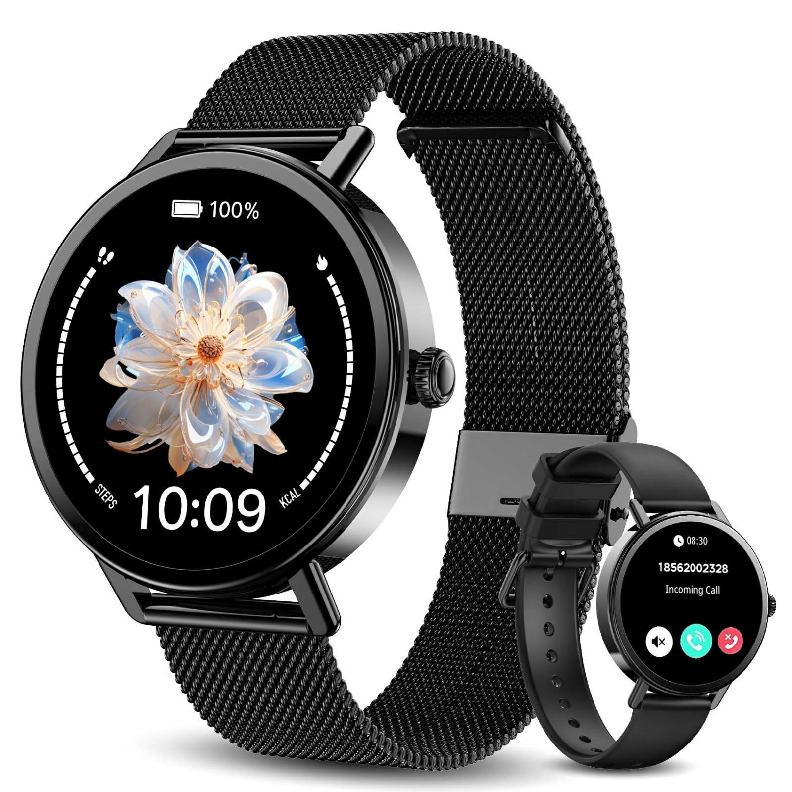 1.26″ TFT Smartwatch Women Ladies Fitness Tracker Smart Watches For iOS Android