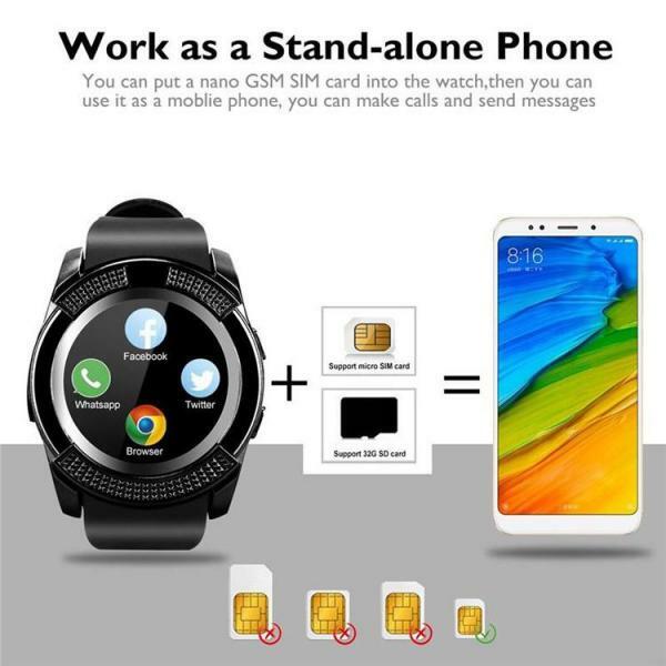 Bluetooth Smart Watch GPS Waterproof SIM Camera Wrist Watches for Android IOS