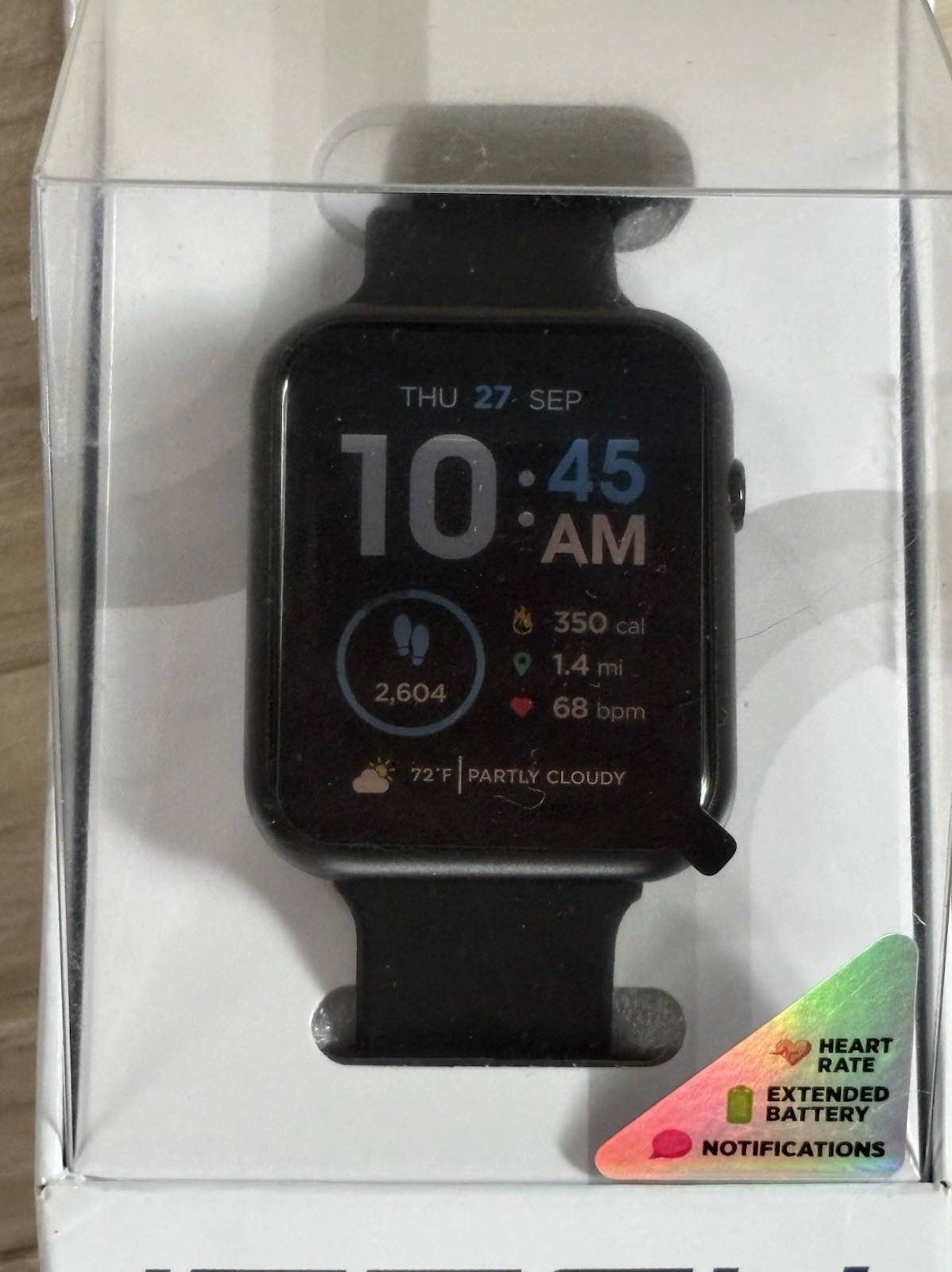 iTech Fusion 3 Smartwatch with Multi-Sport Silicone Black Band Brand New