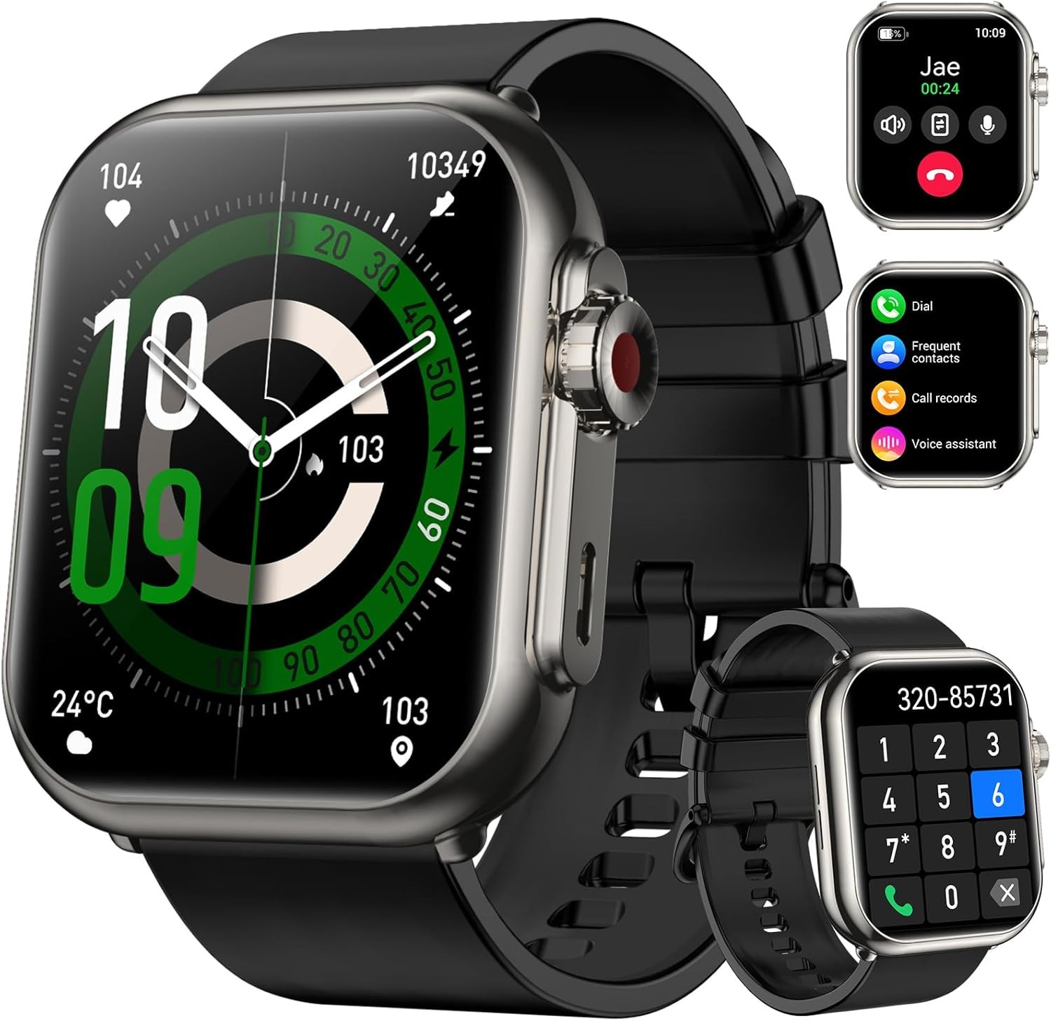 1.85” Smart Watch 1000mAH IP68 Waterproof iOS Android Call Heart Rate Sleep