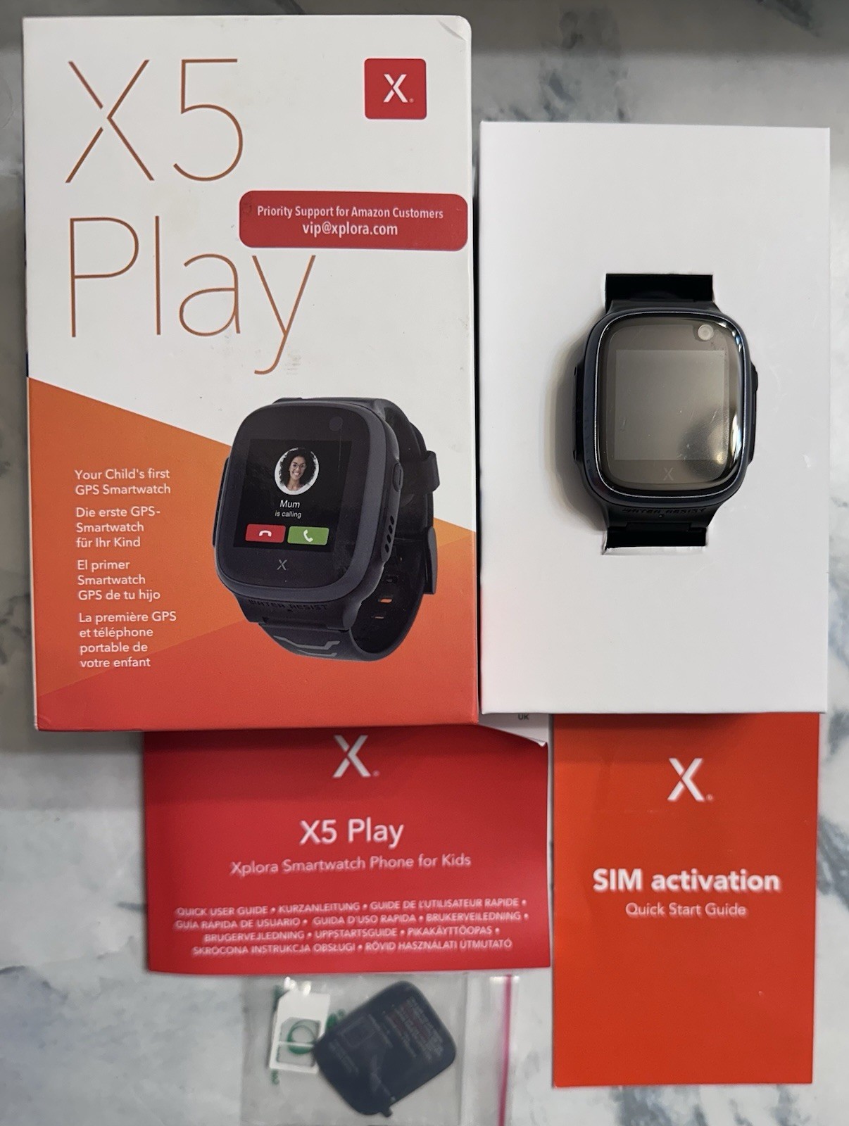 Xplora X5 Play Kids GPS Smartwatch Black Voice Call Camera Water Resistant